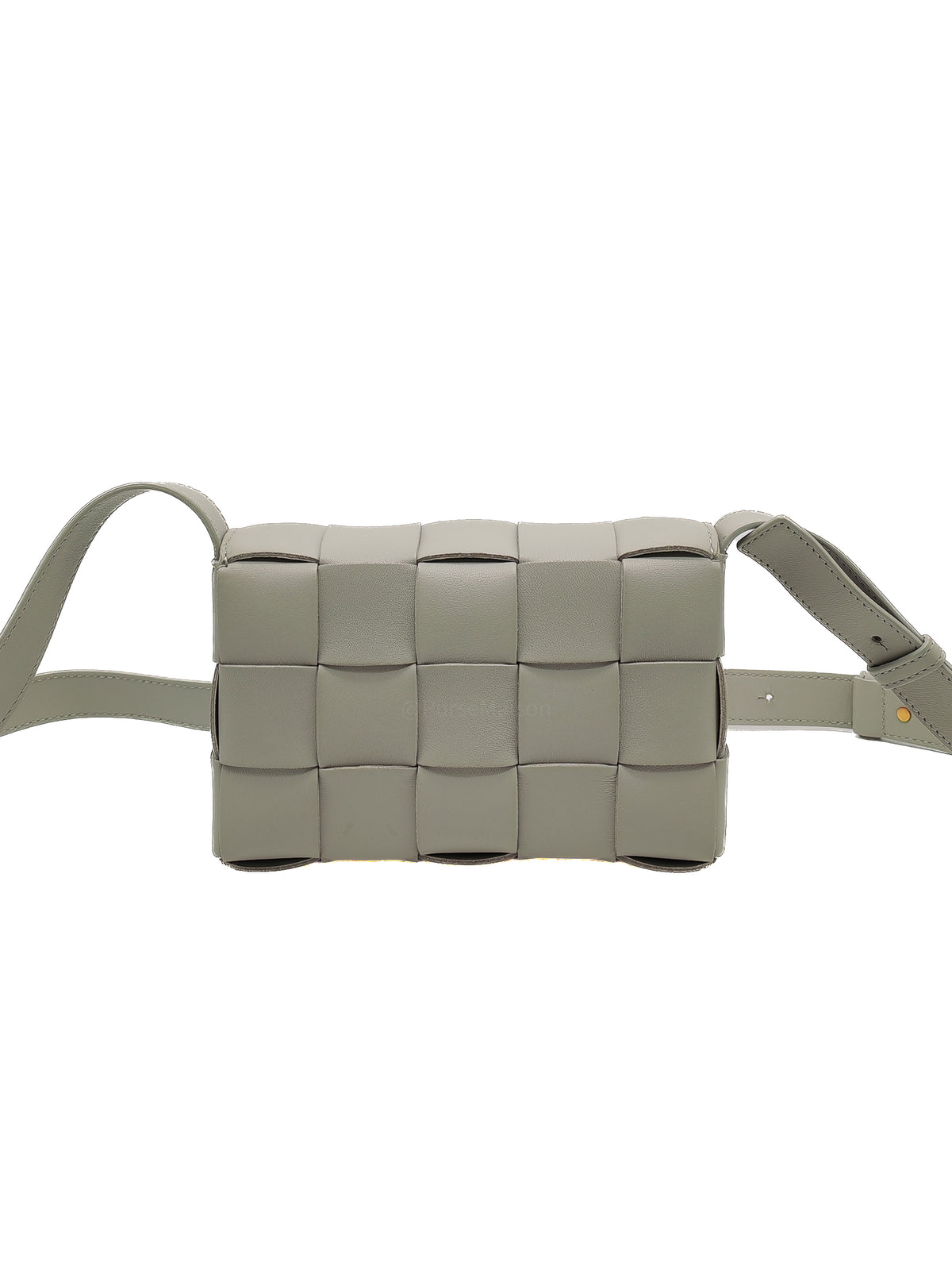 Bottega Veneta Cassette Crossbody Bag in Gray Intrecciato Leather | Purse Maison Luxury Bags Shop