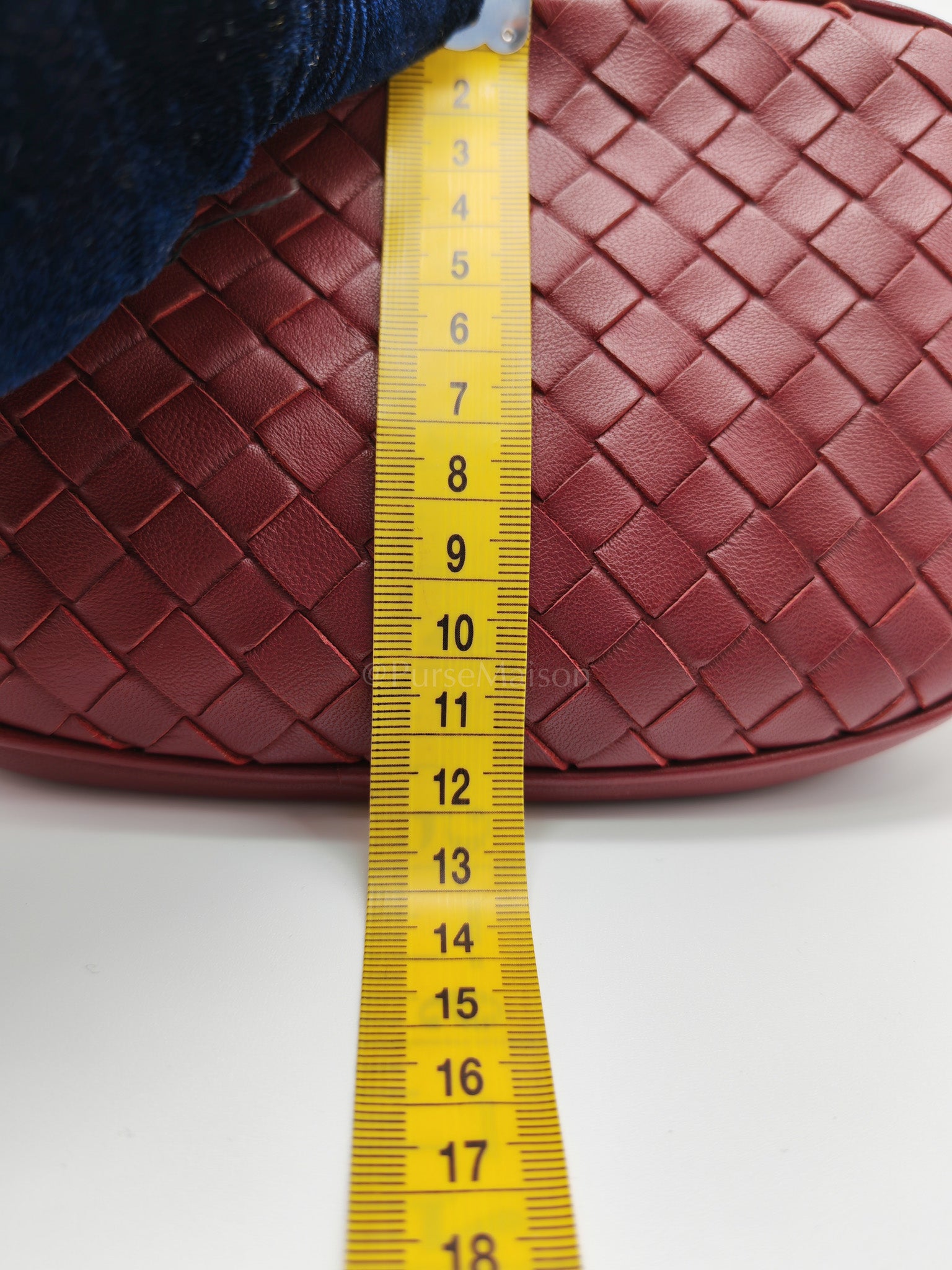 Intrecciato Burgundy Nappa Leather Belt Bag | Purse Maison Luxury Bags Shop