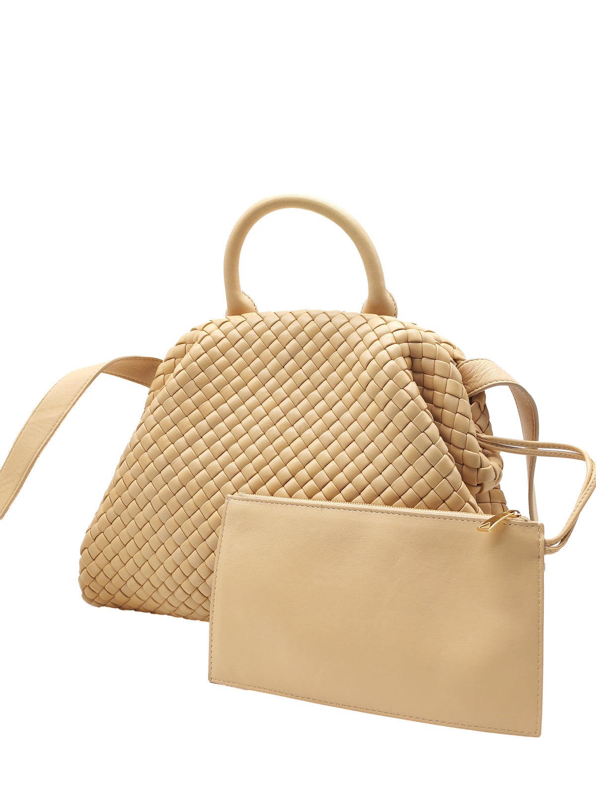 Bottega Veneta Porridge The Top Handle Tote Bag in Padded Nappa Intercciato Leather | Purse Maison Luxury Bags Shop