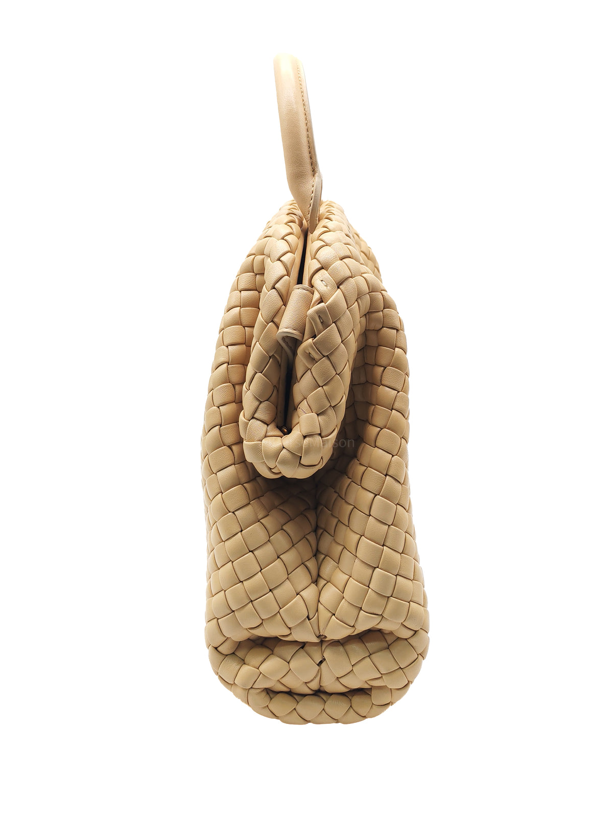 Bottega Veneta Porridge The Top Handle Tote Bag in Padded Nappa Intercciato Leather | Purse Maison Luxury Bags Shop