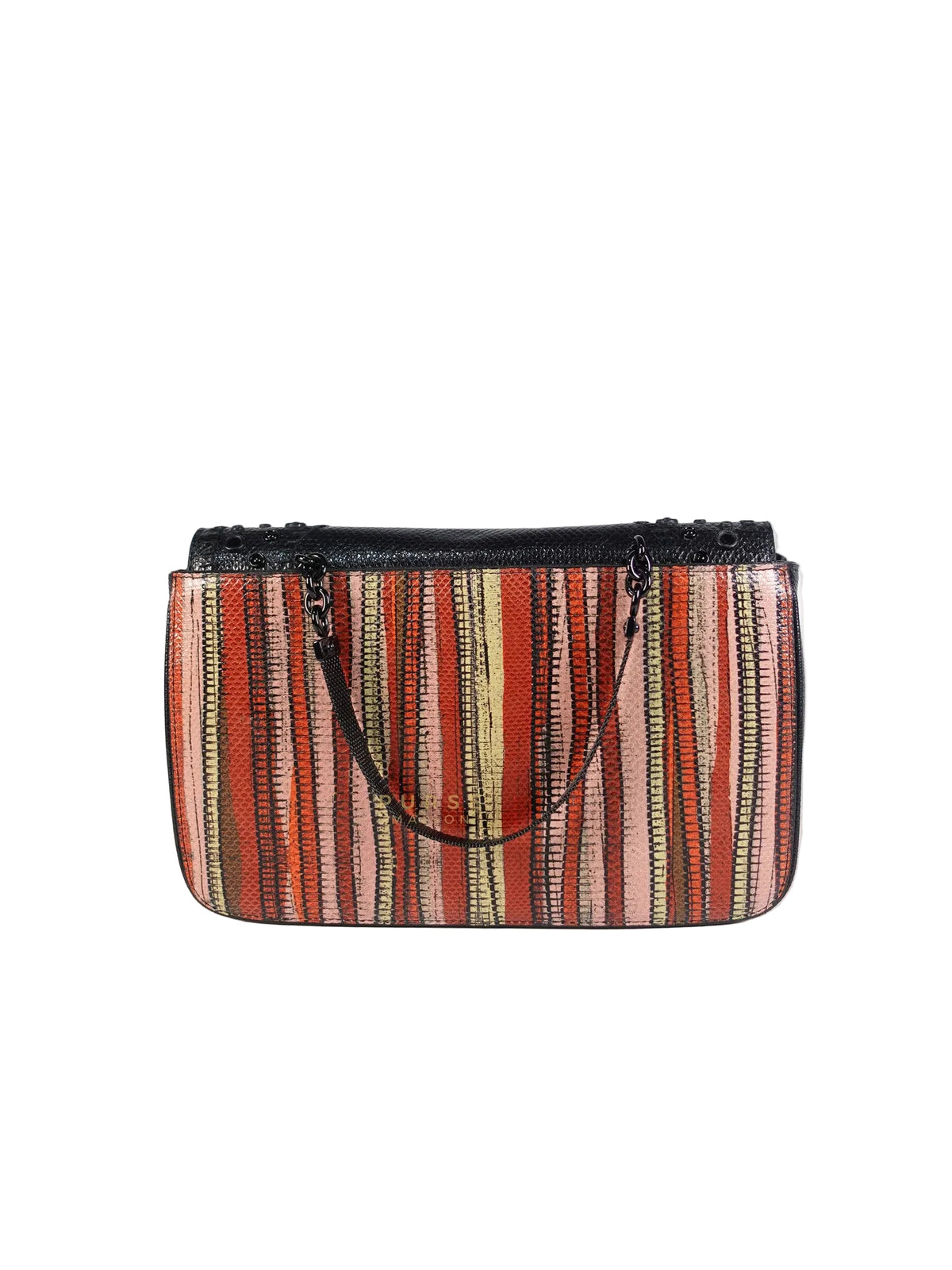 Stripe Flap Hand Bag Medium in Multicolor | Purse Maison Luxury Bags Shop