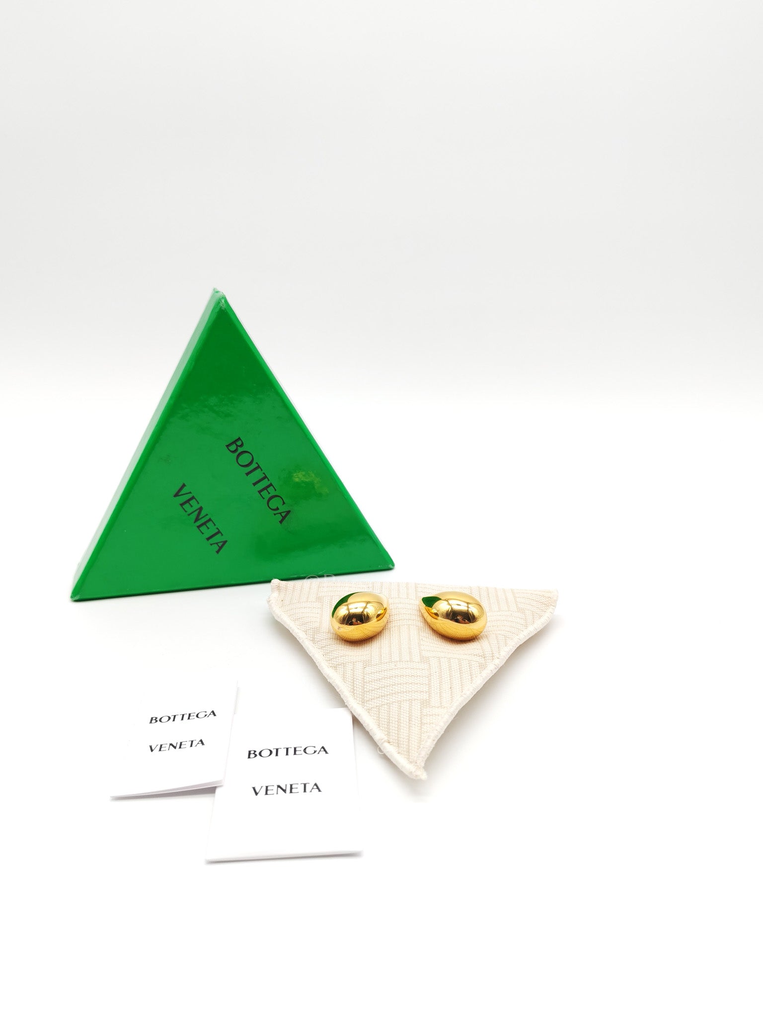 Bottega Veneta Tear Drop Earrings in Gold | Purse Maison Luxury Bags Shop