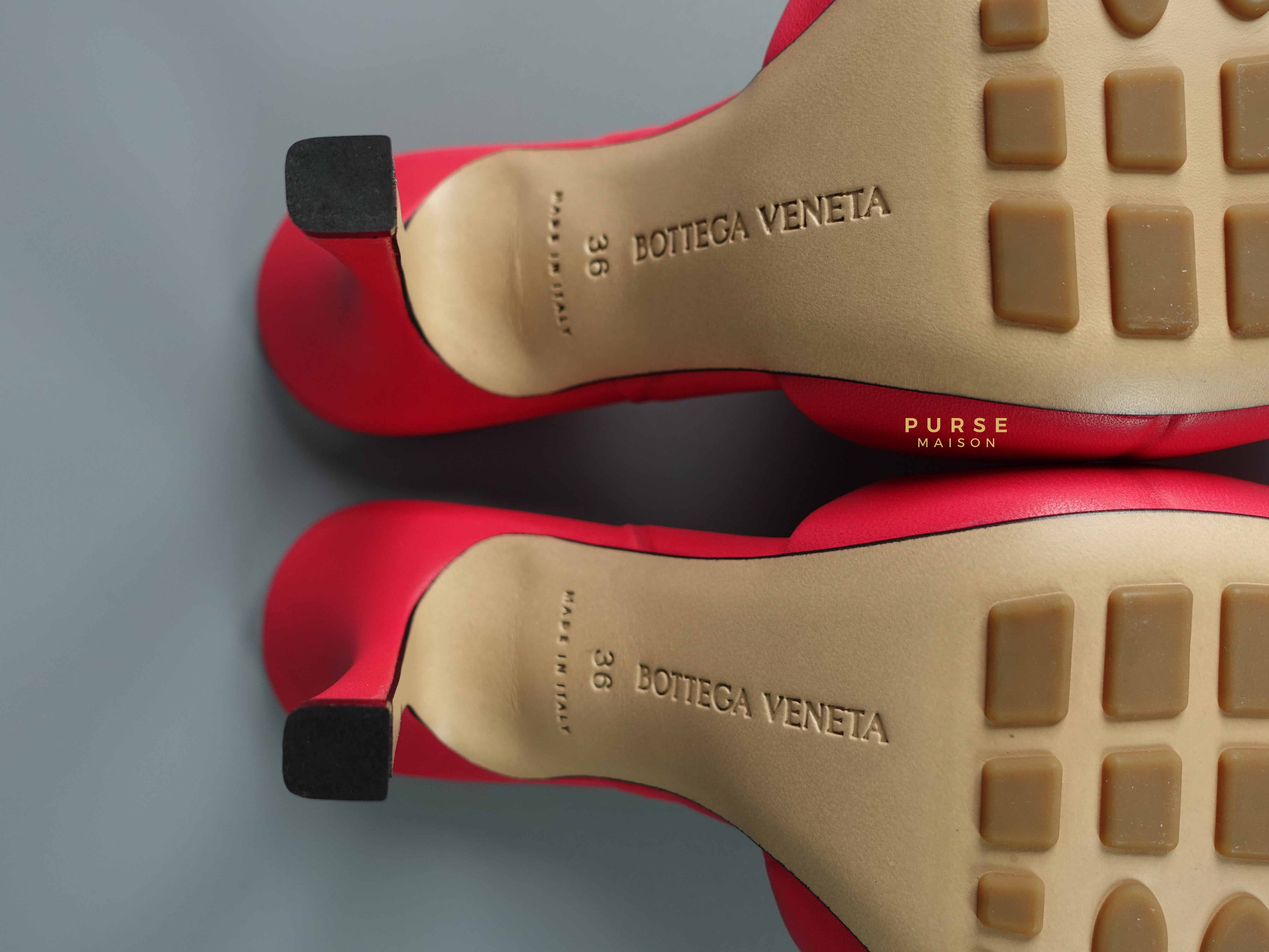 Bottega Veneta The Rubber Libo Quilted Embossed Lagoon Nappa Rose Pink Sandals (Size 36 EU, 23.5cm) | Purse Maison Luxury Bags Shop