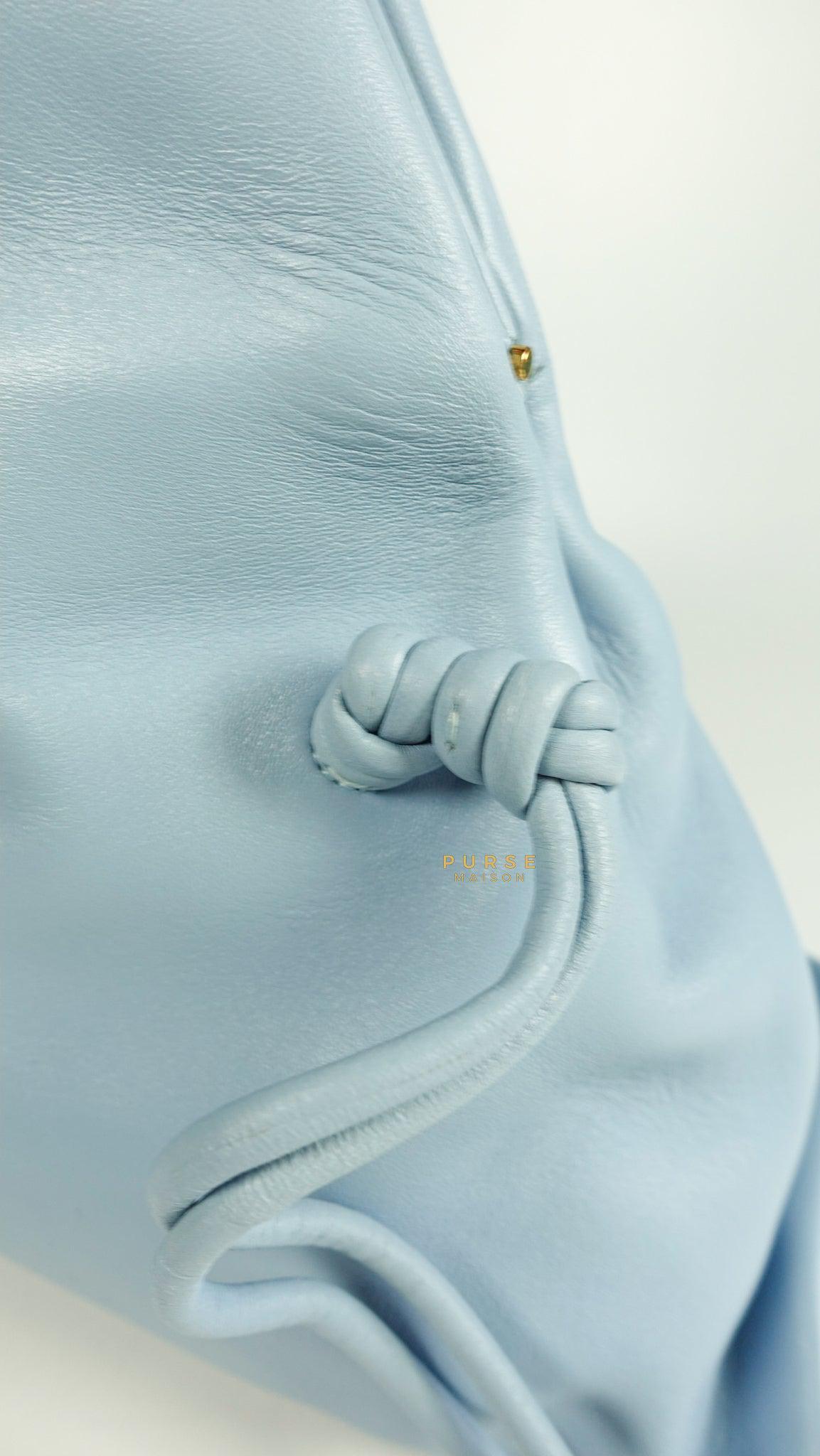Bottega Veneta Triangle Fold Clutch (Light Blue)