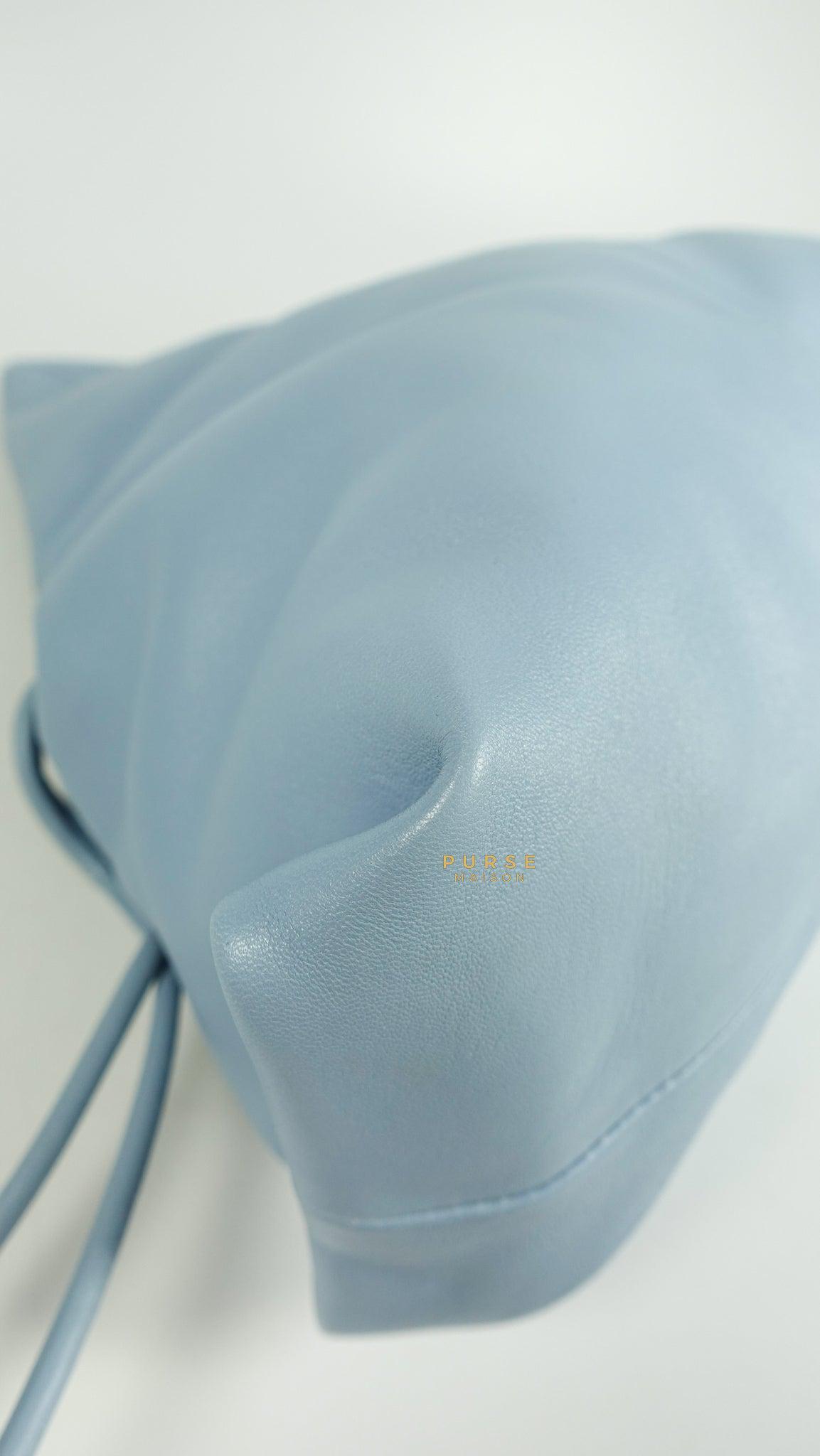 Bottega Veneta Triangle Fold Clutch (Light Blue)