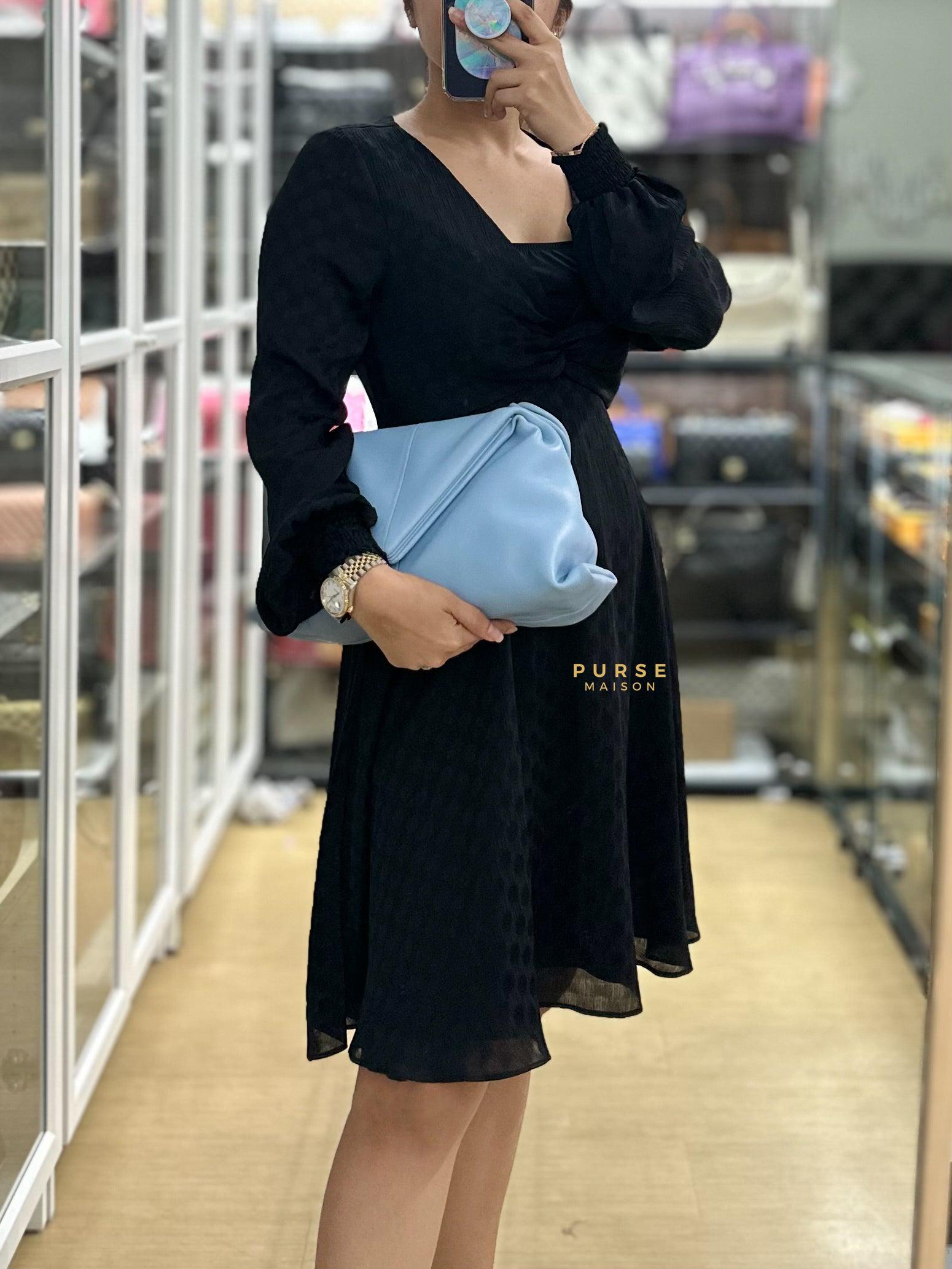 Bottega Veneta Triangle Fold Clutch (Light Blue)