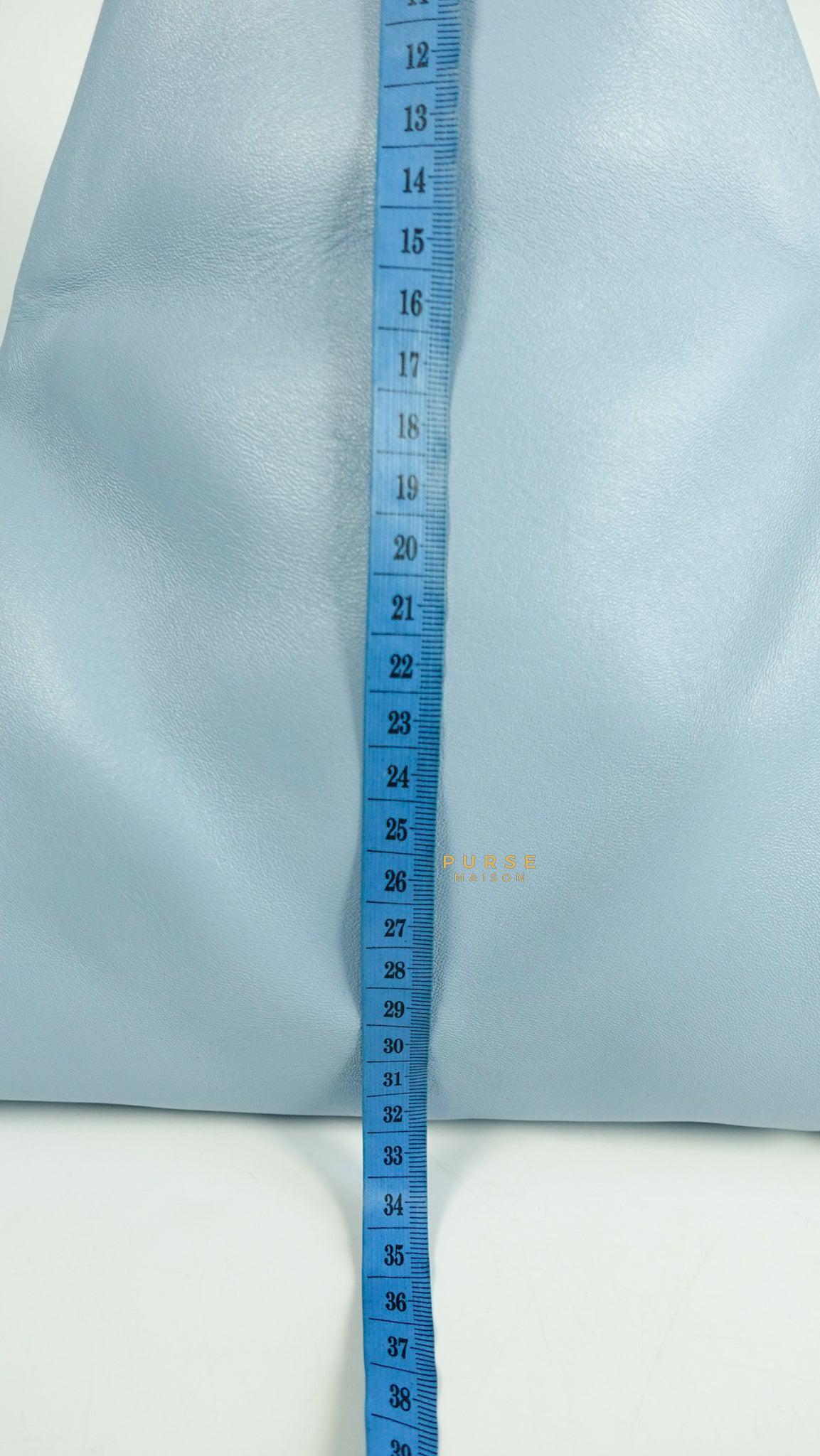 Bottega Veneta Triangle Fold Clutch (Light Blue)