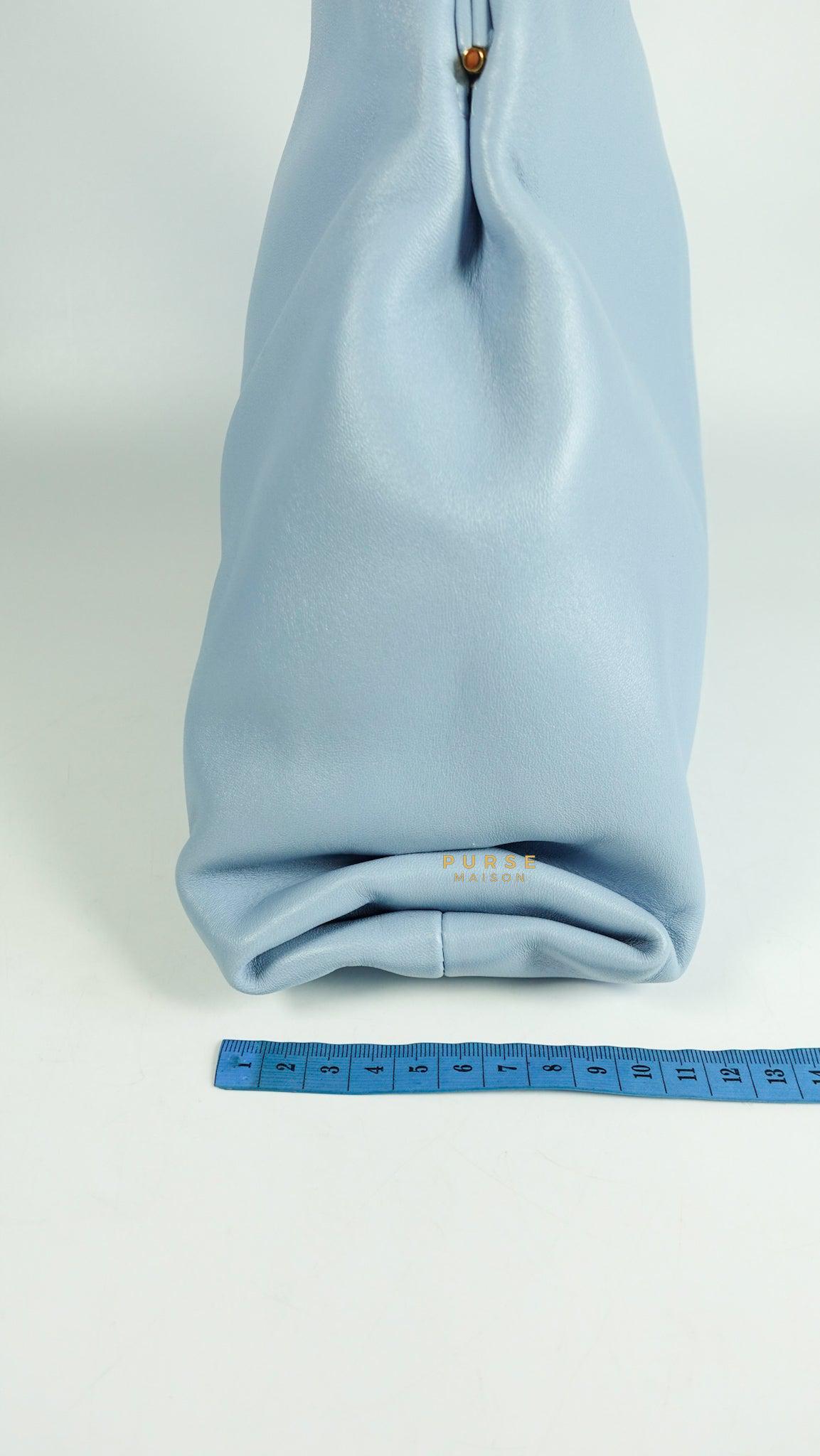 Bottega Veneta Triangle Fold Clutch (Light Blue)