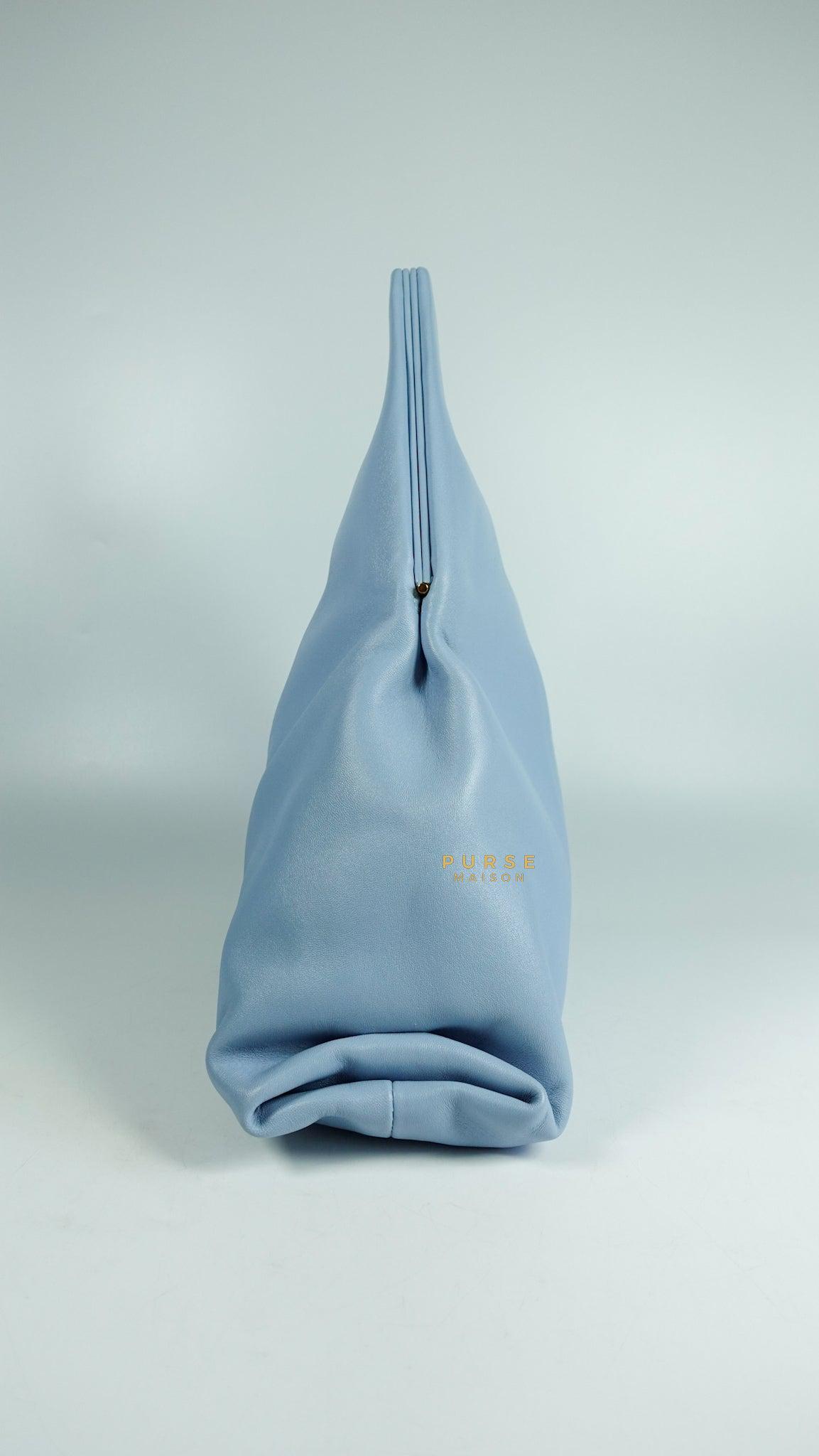 Bottega Veneta Triangle Fold Clutch (Light Blue)