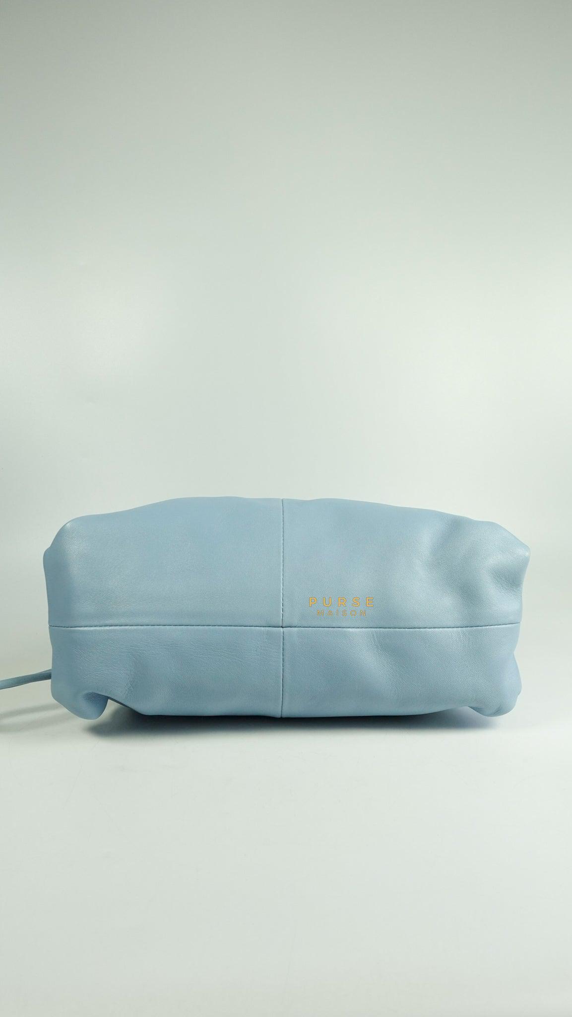 Bottega Veneta Triangle Fold Clutch (Light Blue)