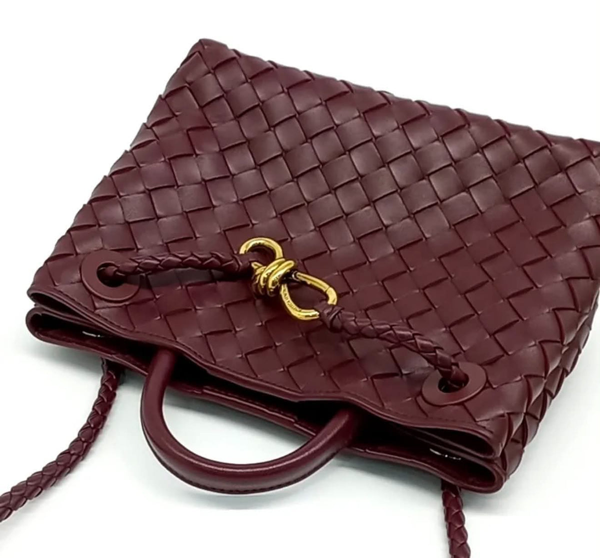 Bottega Venetta Andiamo Small Burgundy | Purse Maison Luxury Bags Shop