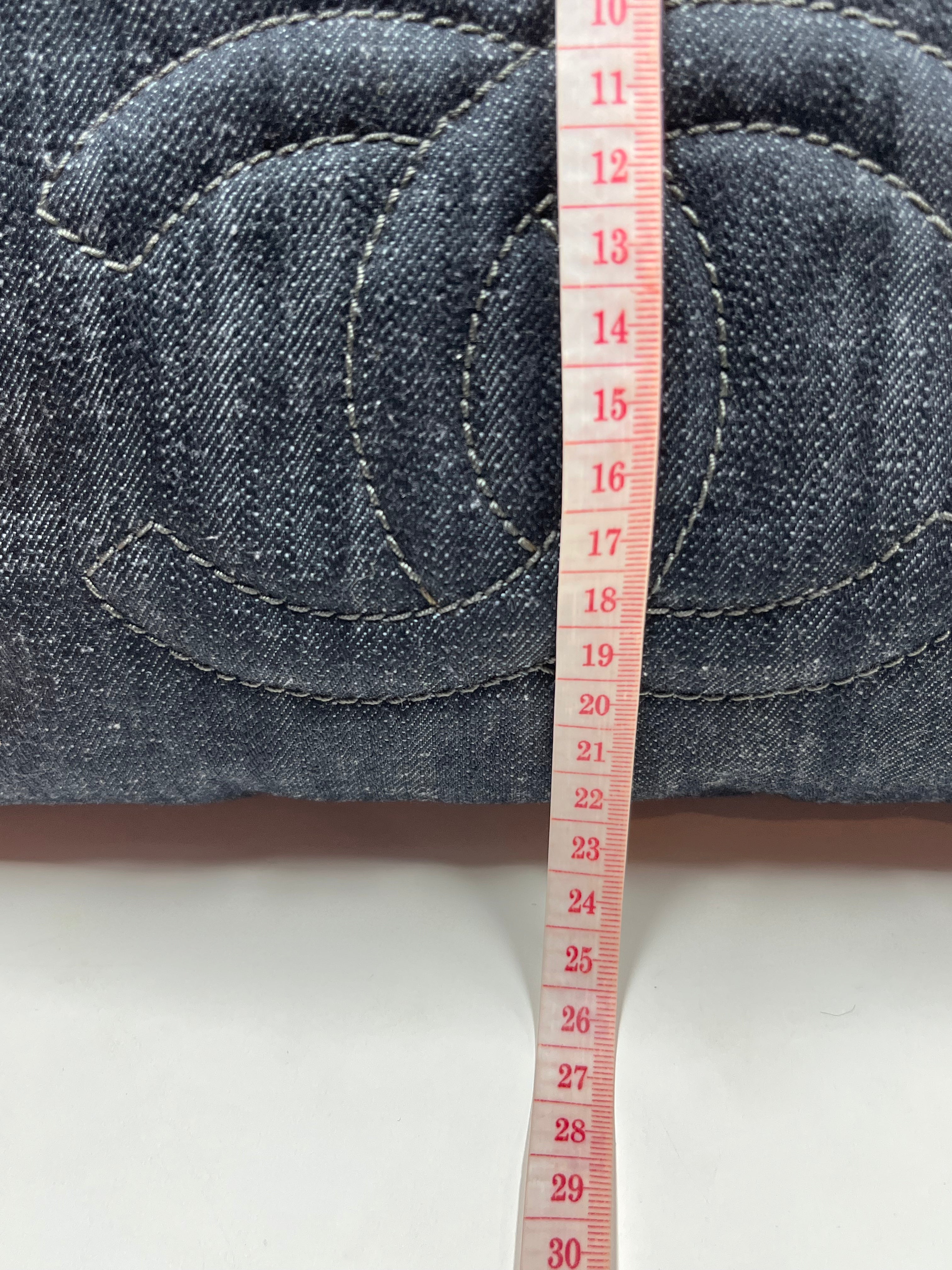 Bowling Bag Dark Blue Denim in Silver Hardware (Series 13) | Purse Maison Luxury Bags Shop