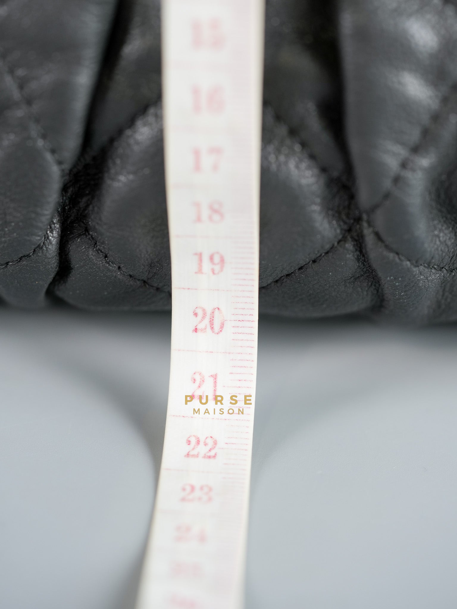 Bowling Bag in Black Iridescent Calfskin Leather and Ruthenium Hardware Series 14 | Purse Maison Luxury Bags Shop