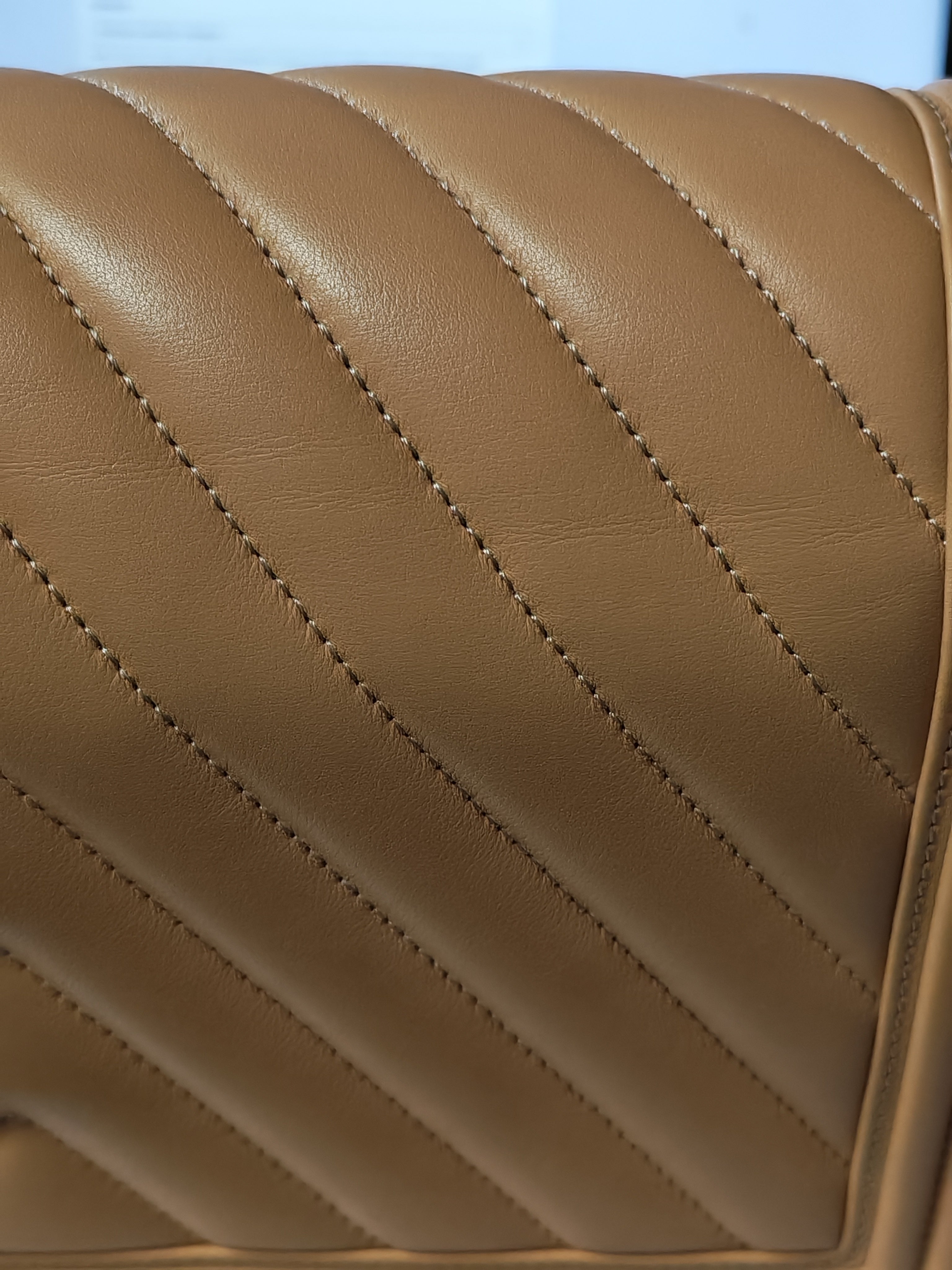 Boy Chevron Beige in Calfskin Leather and Ruthenium Hardware Series 22 | Purse Maison Luxury Bags Shop