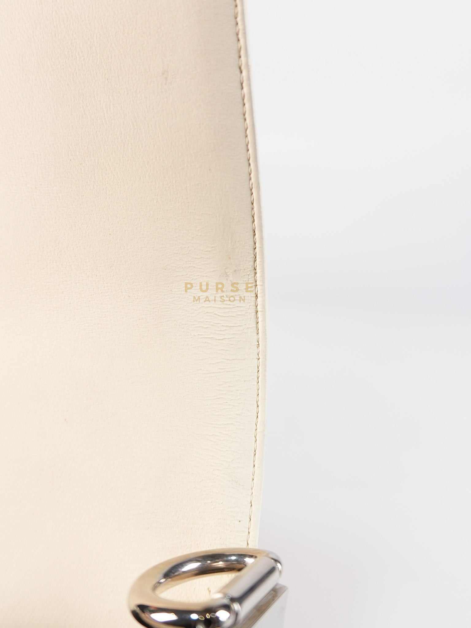 Boy Galuchat Mini Flap Bag in White Quilted Lambskin Leather & Silver Hardware Series 16 | Purse Maison Luxury Bags Shop