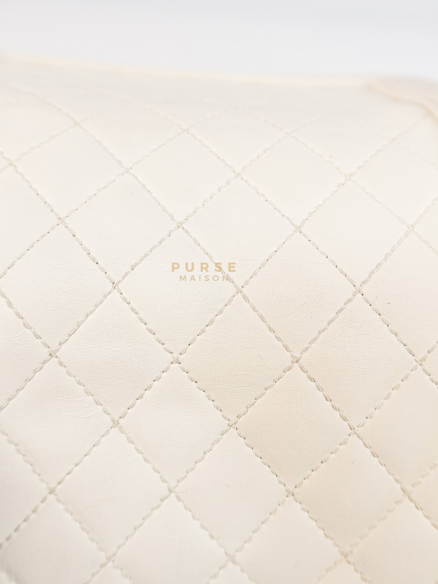 Boy Galuchat Mini Flap Bag in White Quilted Lambskin Leather & Silver Hardware Series 16 | Purse Maison Luxury Bags Shop