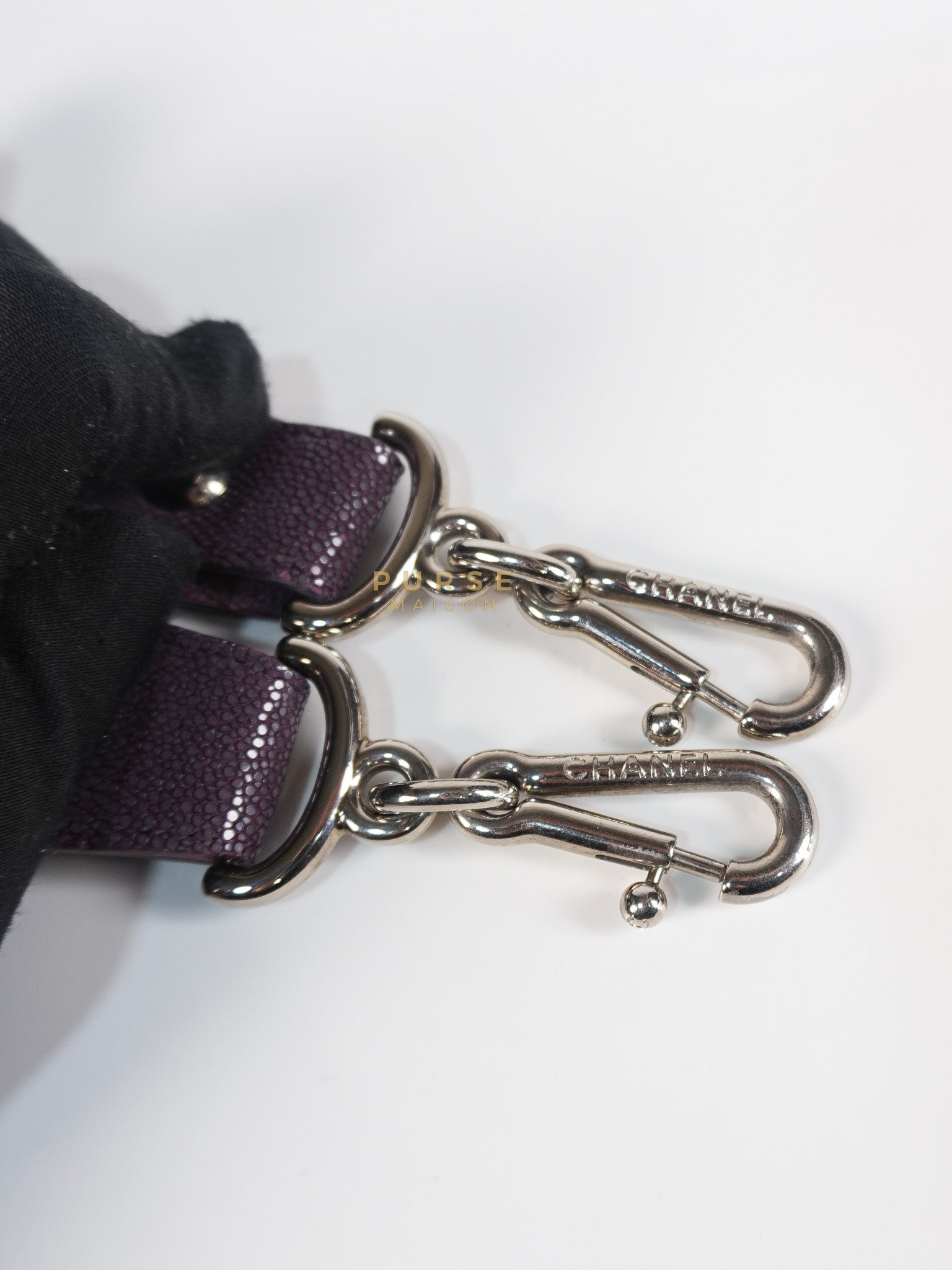 Boy Galuchat Mini Flap Bag in White Quilted Lambskin Leather & Silver Hardware Series 16 | Purse Maison Luxury Bags Shop