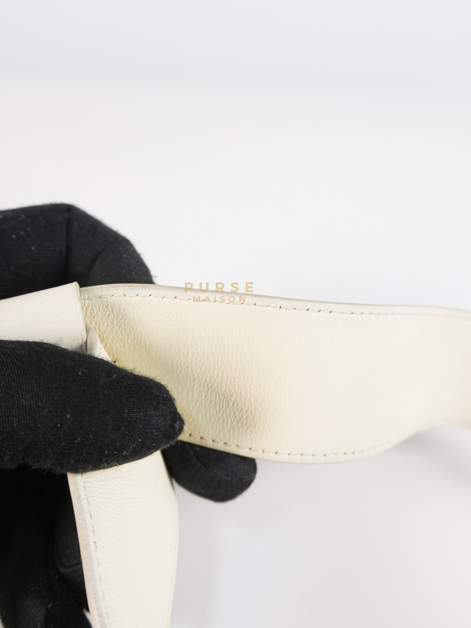 Boy Galuchat Mini Flap Bag in White Quilted Lambskin Leather & Silver Hardware Series 16 | Purse Maison Luxury Bags Shop