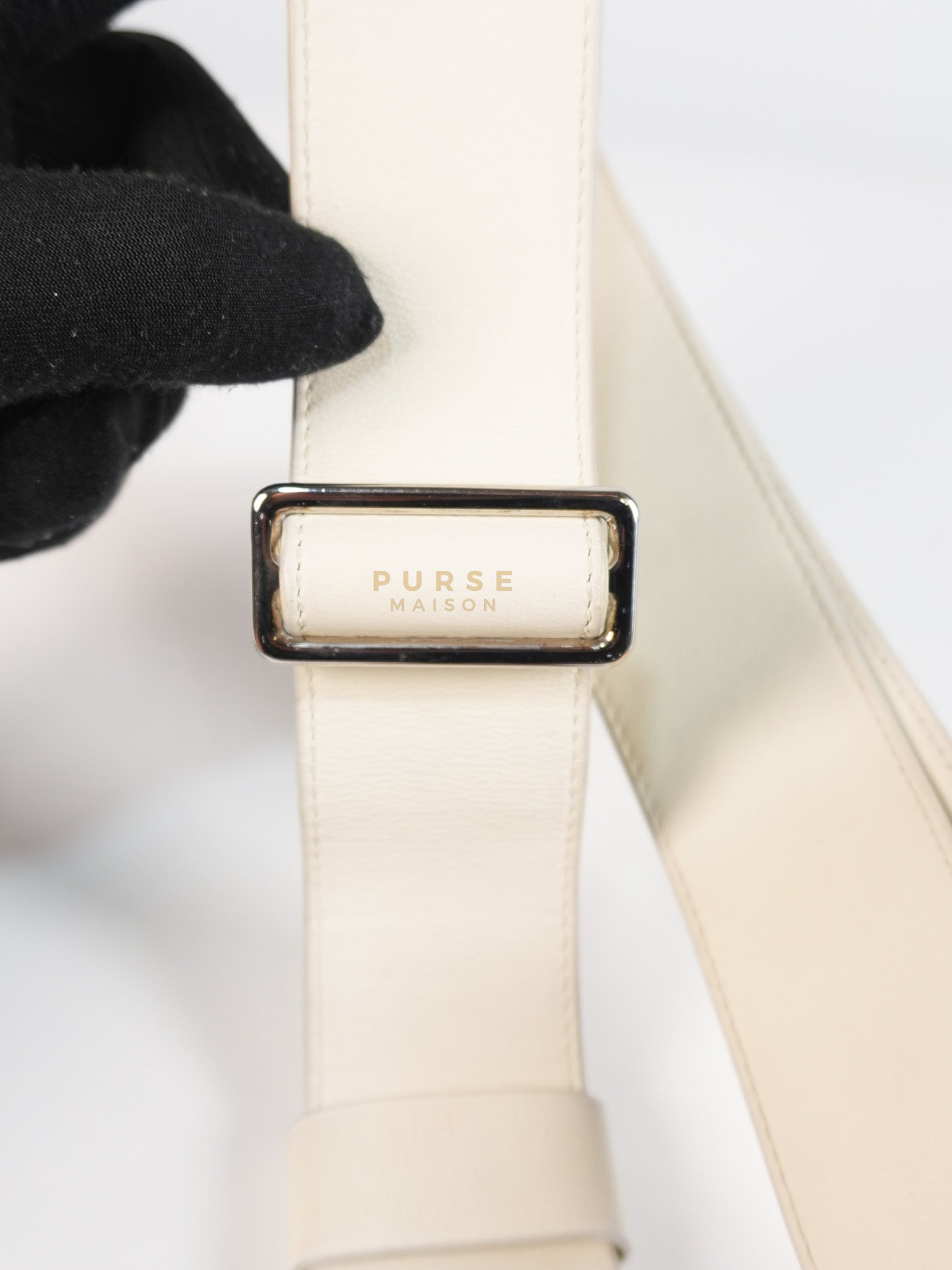 Boy Galuchat Mini Flap Bag in White Quilted Lambskin Leather & Silver Hardware Series 16 | Purse Maison Luxury Bags Shop