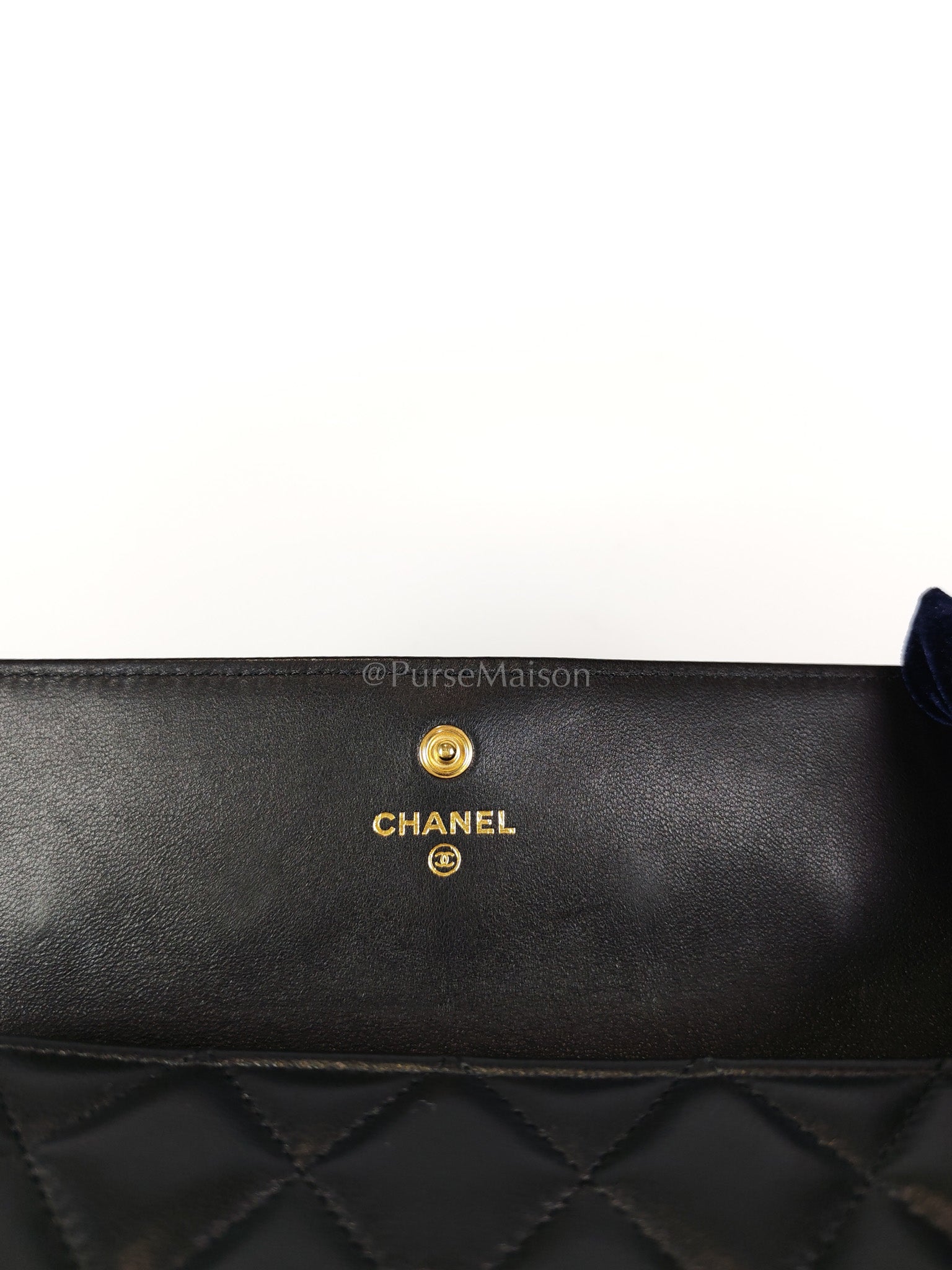 Boy Long Wallet in Black Quilted Lambskin Leather and Aged Gold Hardware Series 27 | Purse Maison Luxury Bags Shop