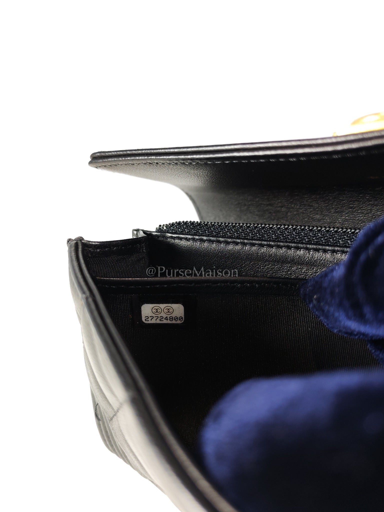 Boy Long Wallet in Black Quilted Lambskin Leather and Aged Gold Hardware Series 27 | Purse Maison Luxury Bags Shop