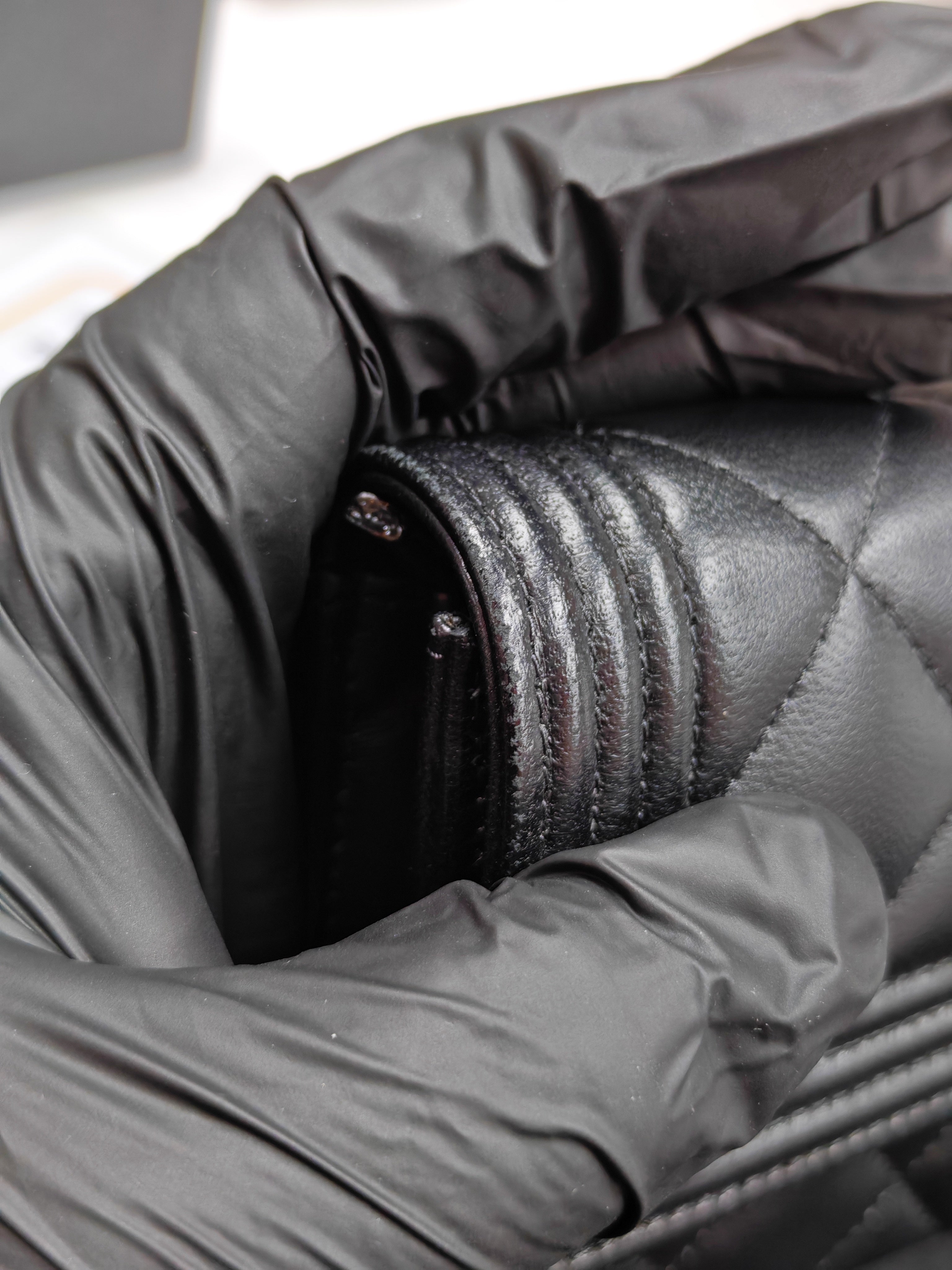 Boy Long Wallet in Black Quilted Lambskin Leather and Aged Gold Hardware Series 27 | Purse Maison Luxury Bags Shop