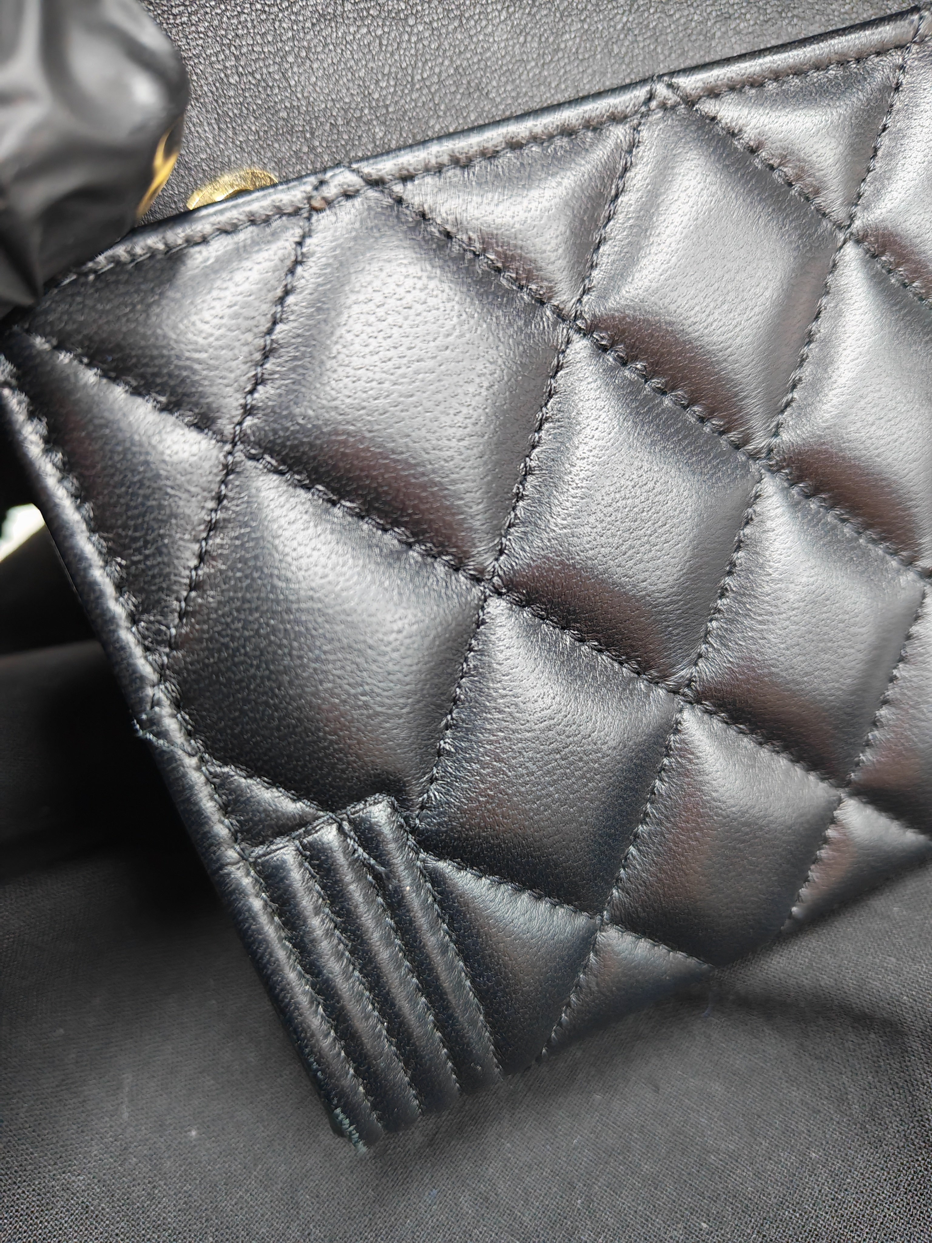 Boy Long Wallet in Black Quilted Lambskin Leather and Aged Gold Hardware Series 27 | Purse Maison Luxury Bags Shop
