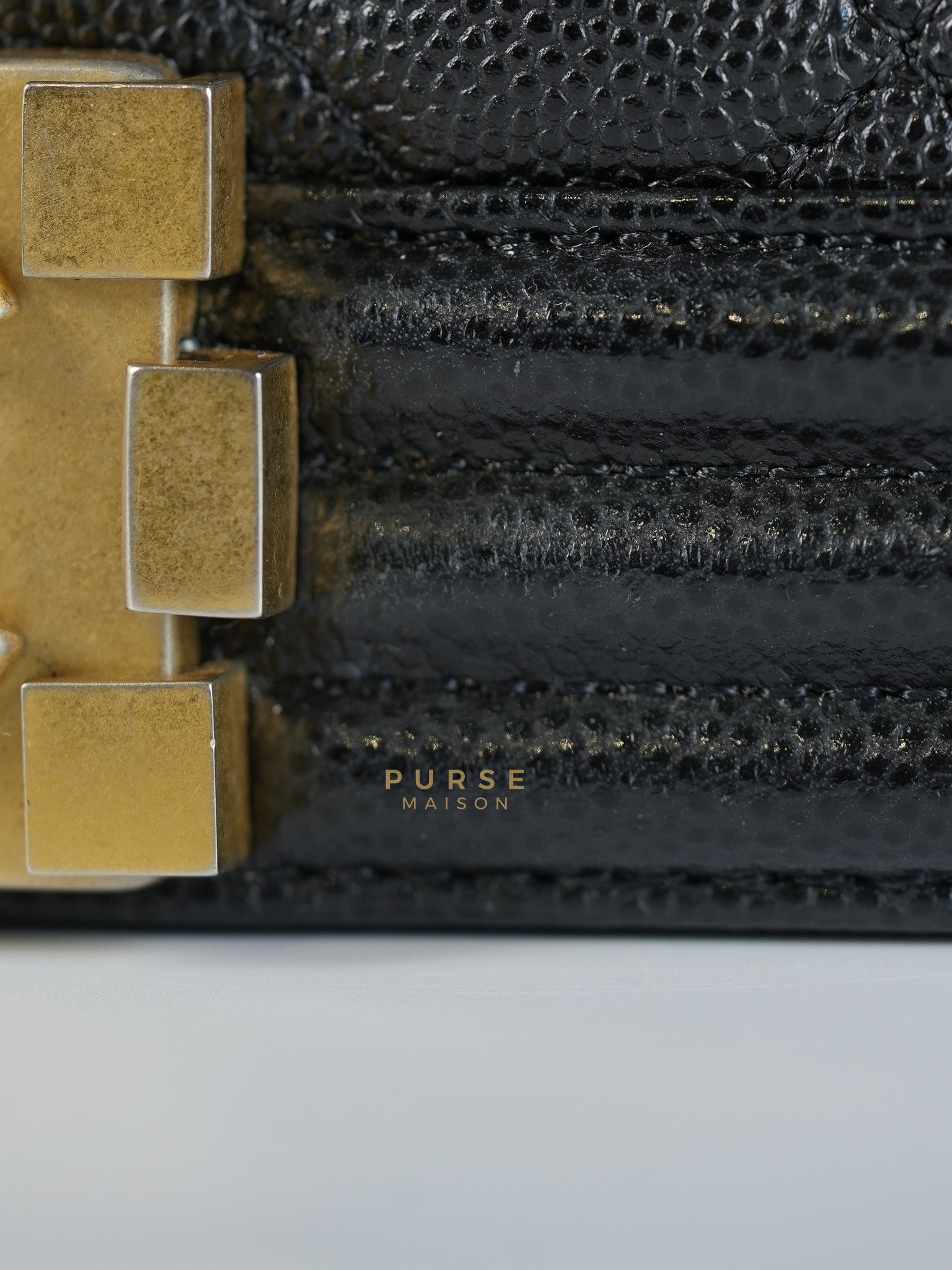 Boy Medium in Black Caviar Leather Aged Gold Hardware (Series 27) | Purse Maison Luxury Bags Shop