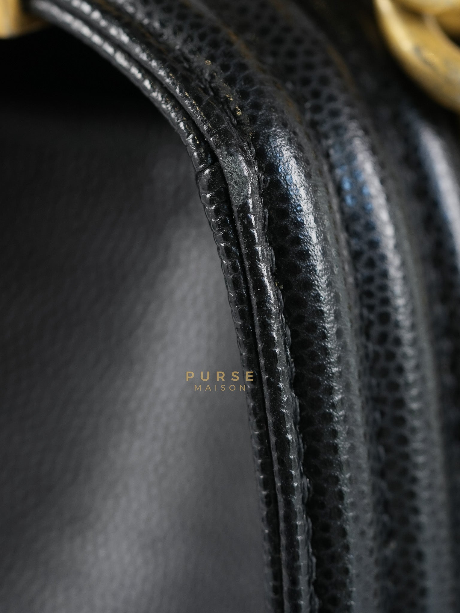 Boy Medium in Black Caviar Leather Aged Gold Hardware (Series 27) | Purse Maison Luxury Bags Shop