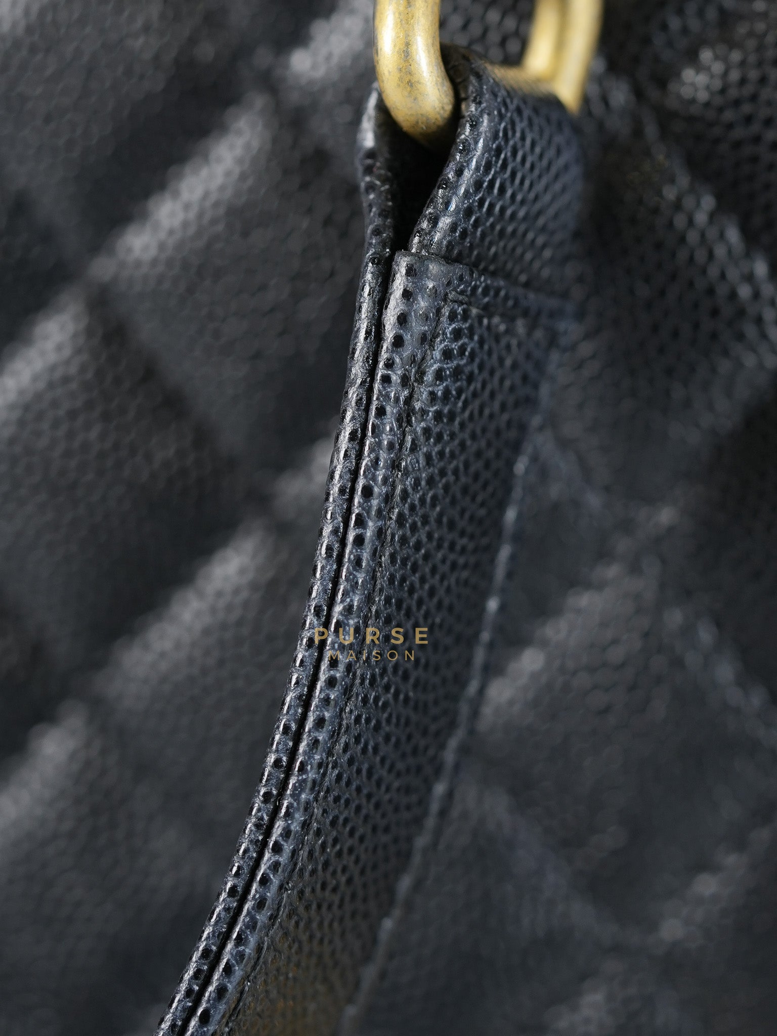 Boy Medium in Black Caviar Leather Aged Gold Hardware (Series 27) | Purse Maison Luxury Bags Shop