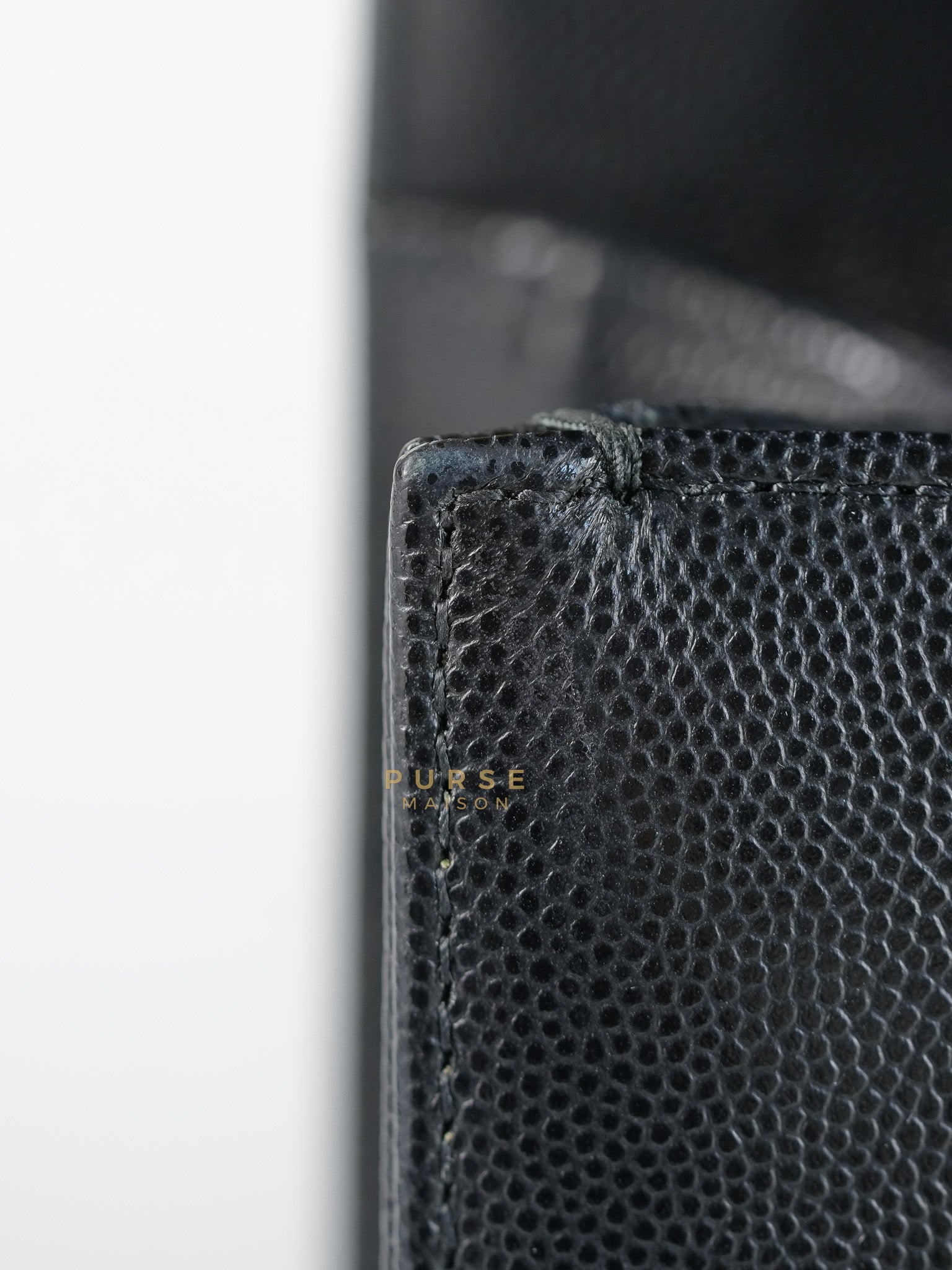 Boy Medium in Black Caviar Leather Aged Gold Hardware (Series 27) | Purse Maison Luxury Bags Shop