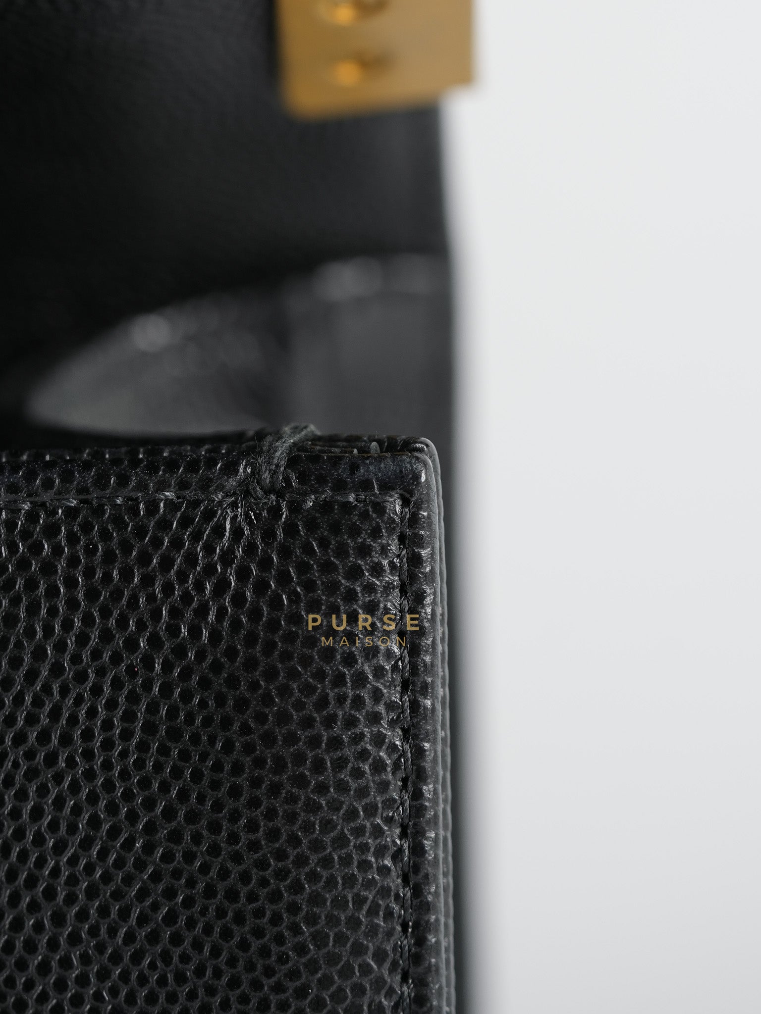 Boy Medium in Black Caviar Leather Aged Gold Hardware (Series 27) | Purse Maison Luxury Bags Shop