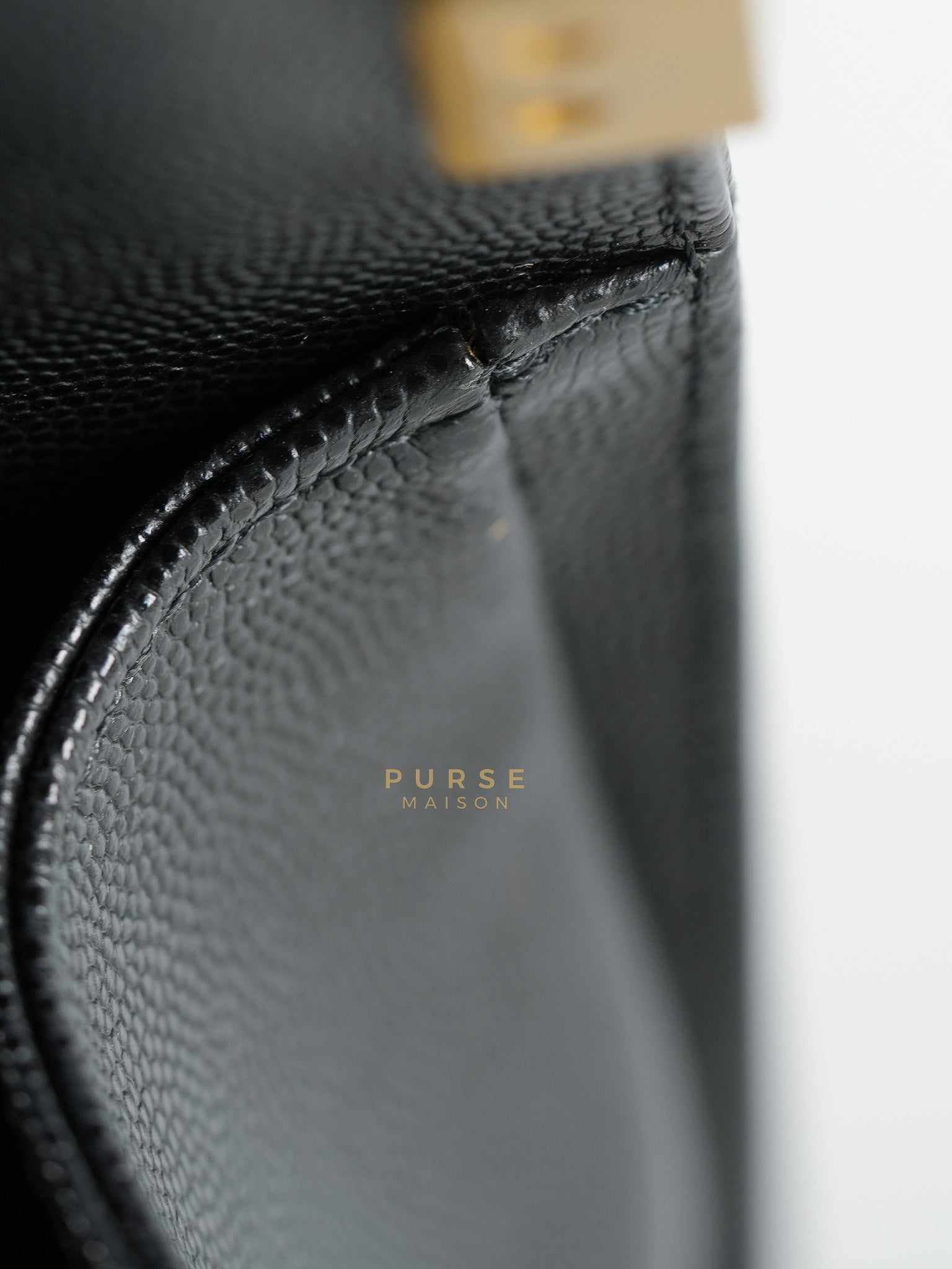 Boy Medium in Black Caviar Leather Aged Gold Hardware (Series 27) | Purse Maison Luxury Bags Shop