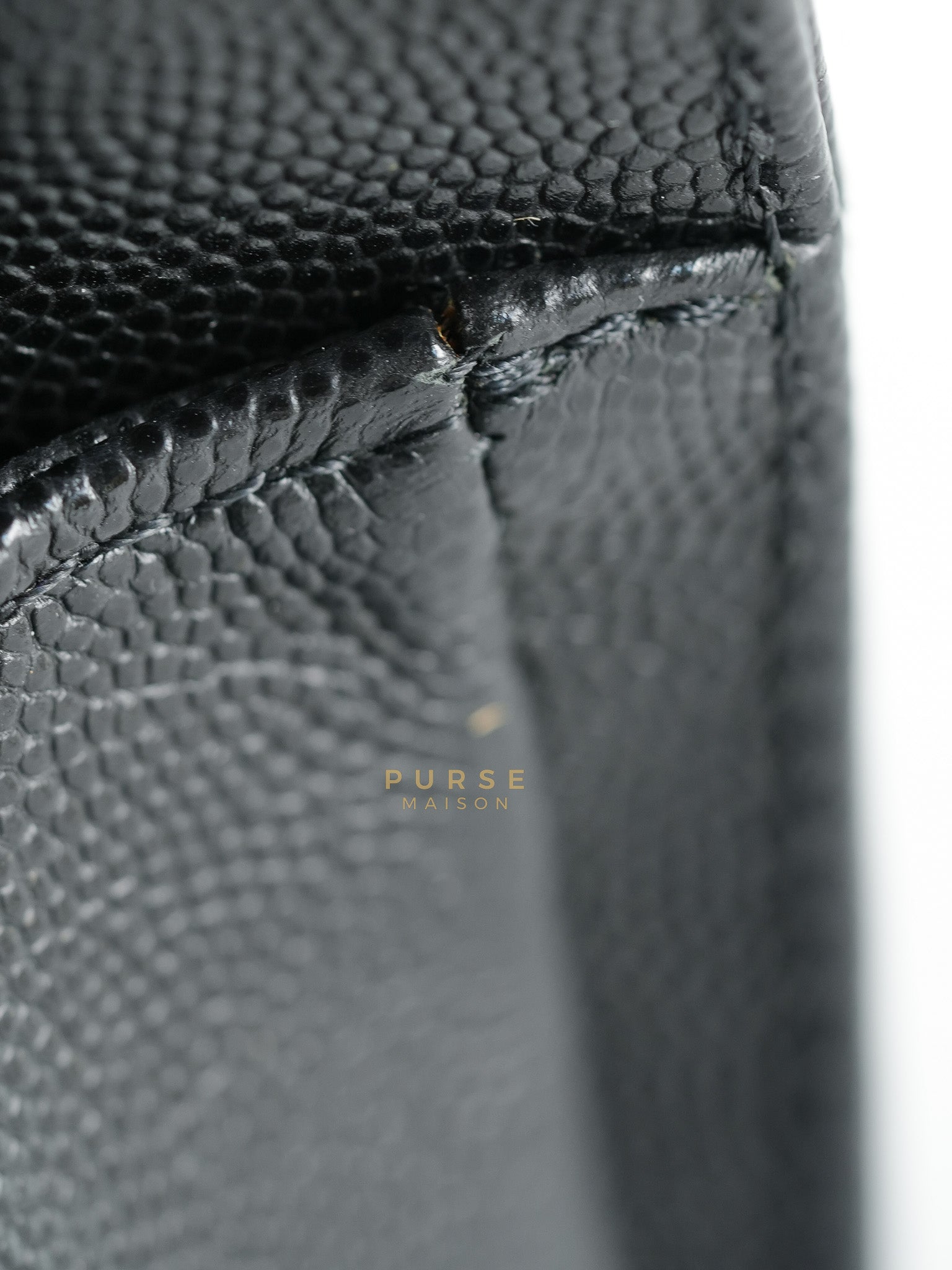 Boy Medium in Black Caviar Leather Aged Gold Hardware (Series 27) | Purse Maison Luxury Bags Shop