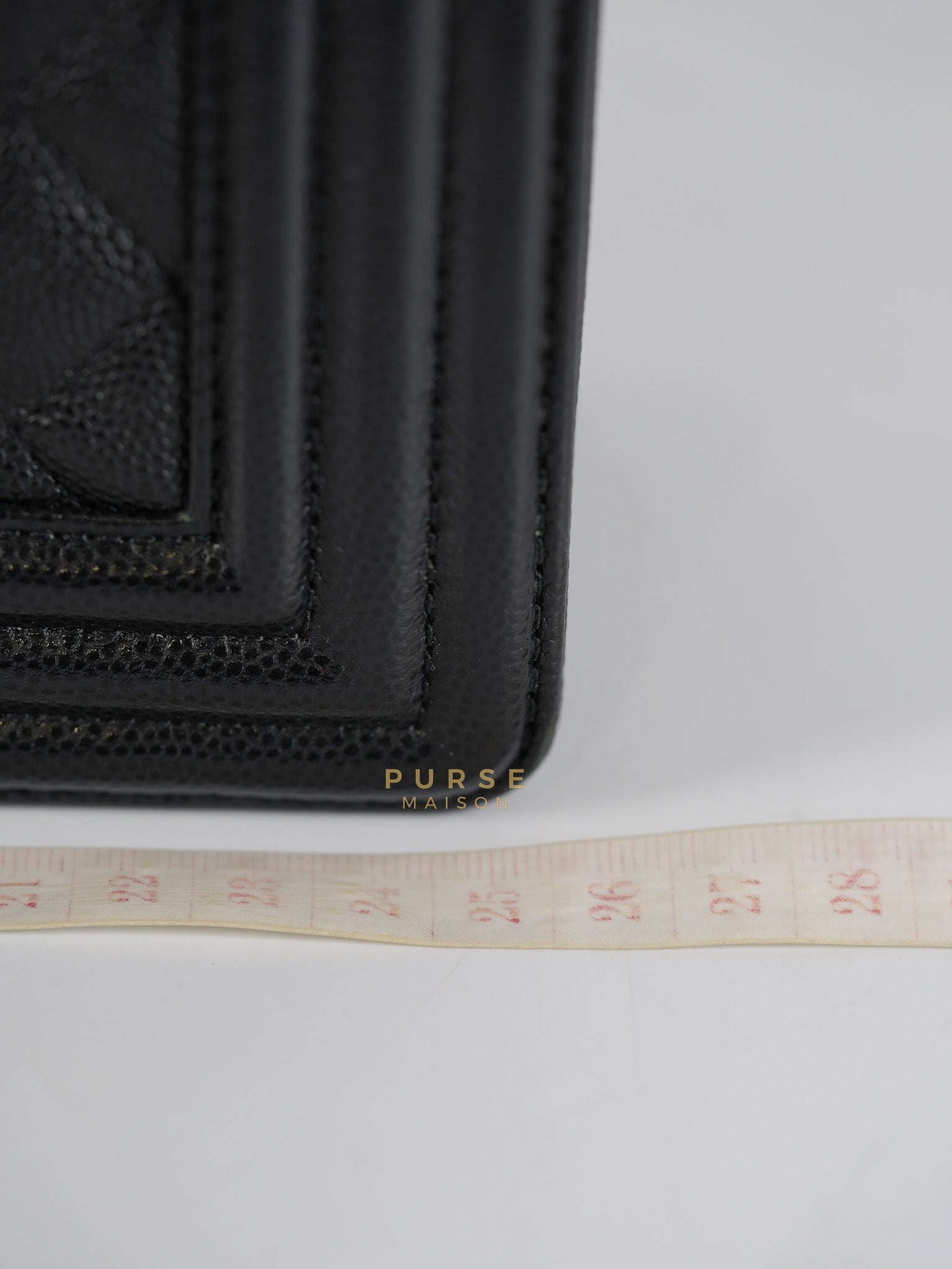 Boy Medium in Black Caviar Leather Aged Gold Hardware (Series 27) | Purse Maison Luxury Bags Shop