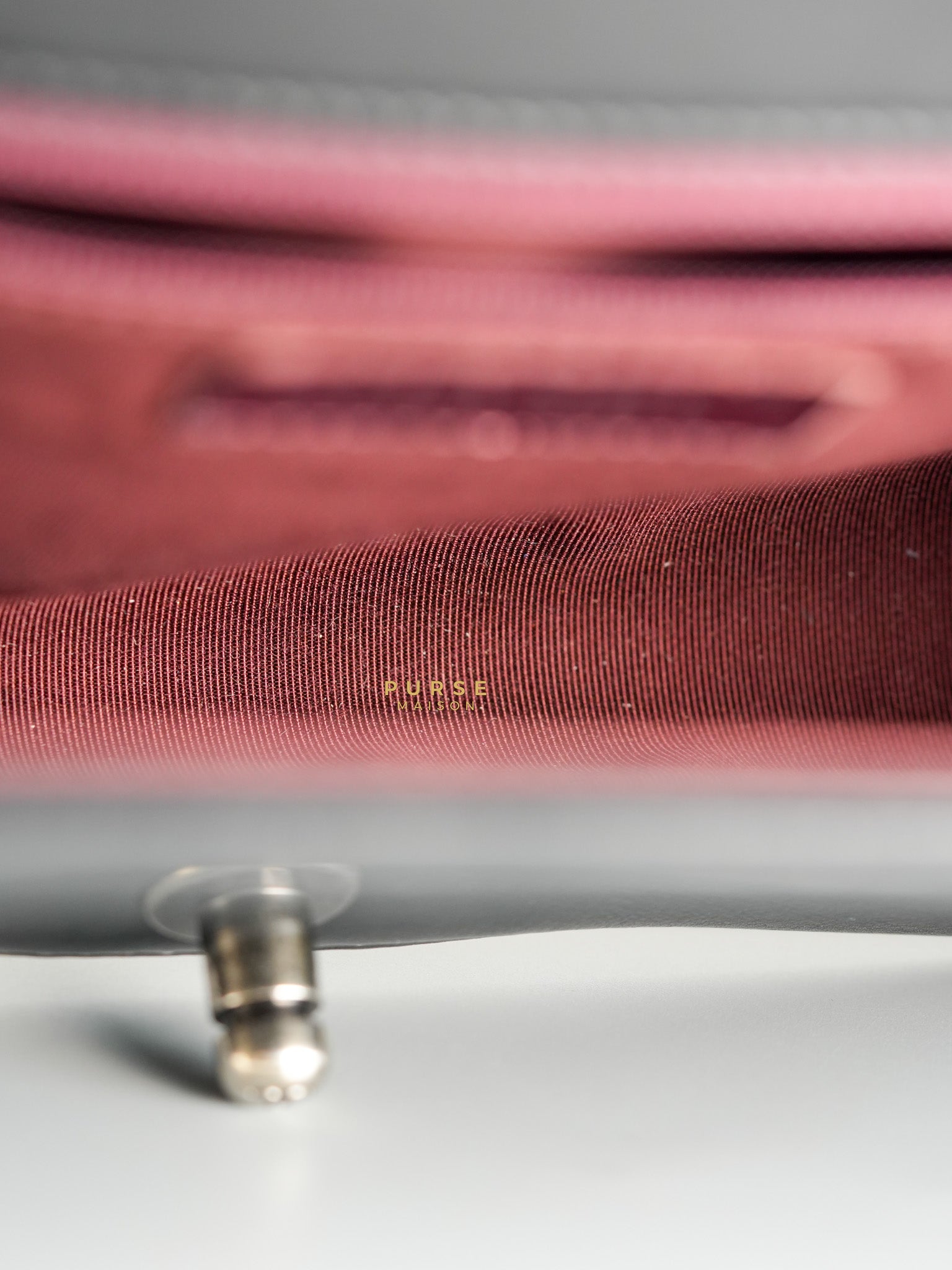 Boy New Medium Chevron Leather Boy Shoulder in Gun Metal Tone Hardware Series 20 | Purse Maison Luxury Bags Shop