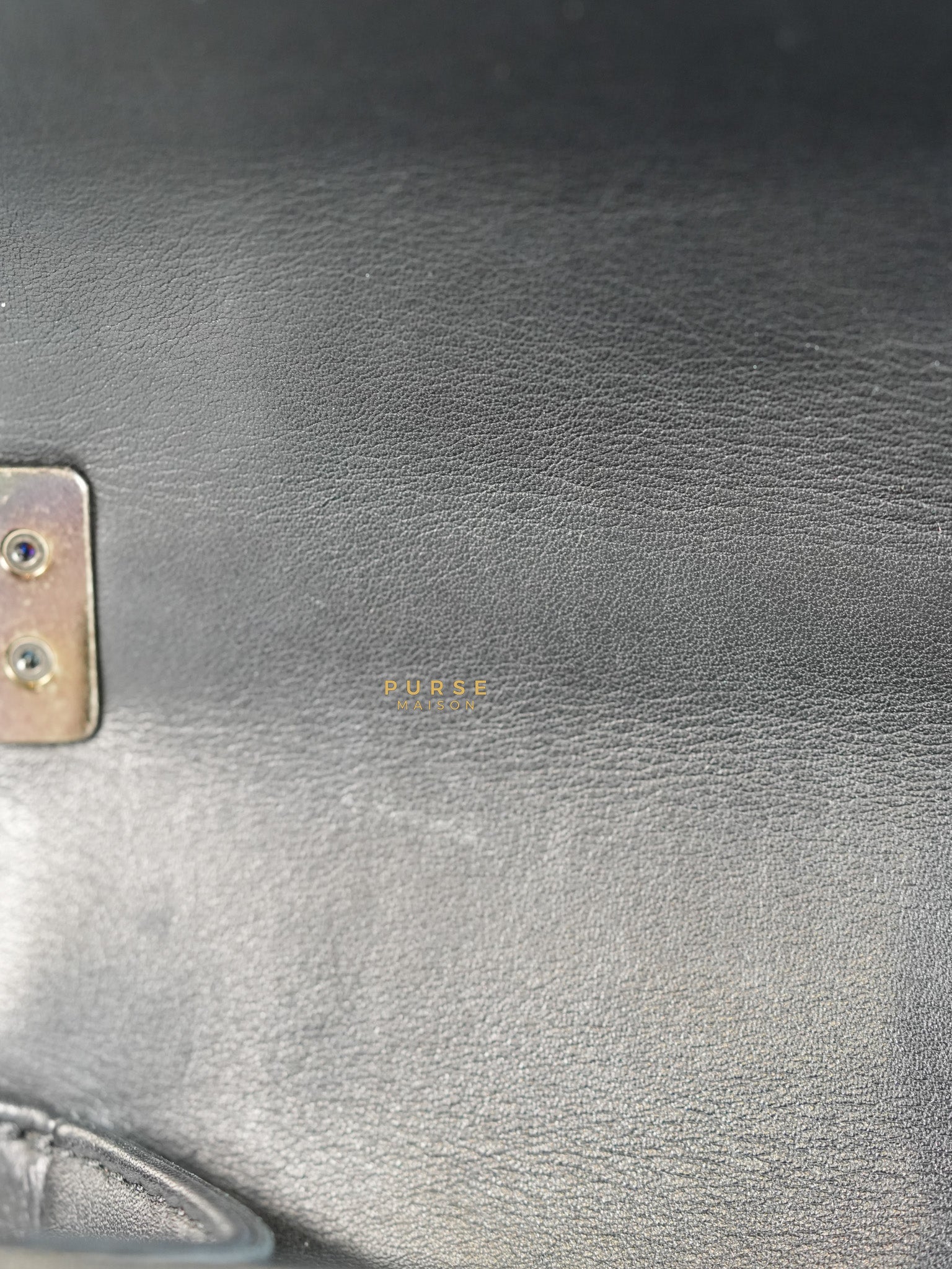 Boy New Medium Chevron Leather Boy Shoulder in Gun Metal Tone Hardware Series 20 | Purse Maison Luxury Bags Shop