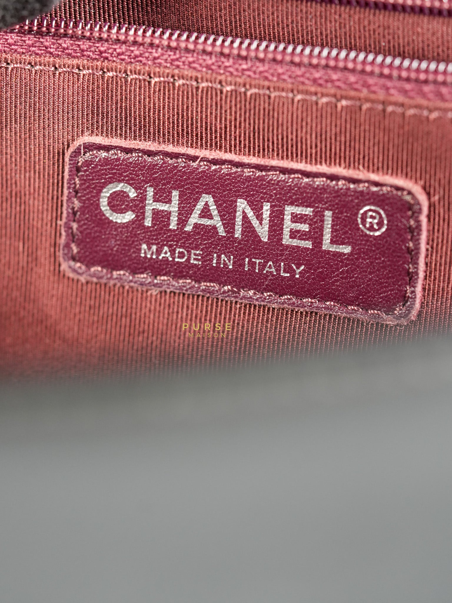 Boy New Medium Chevron Leather Boy Shoulder in Gun Metal Tone Hardware Series 20 | Purse Maison Luxury Bags Shop