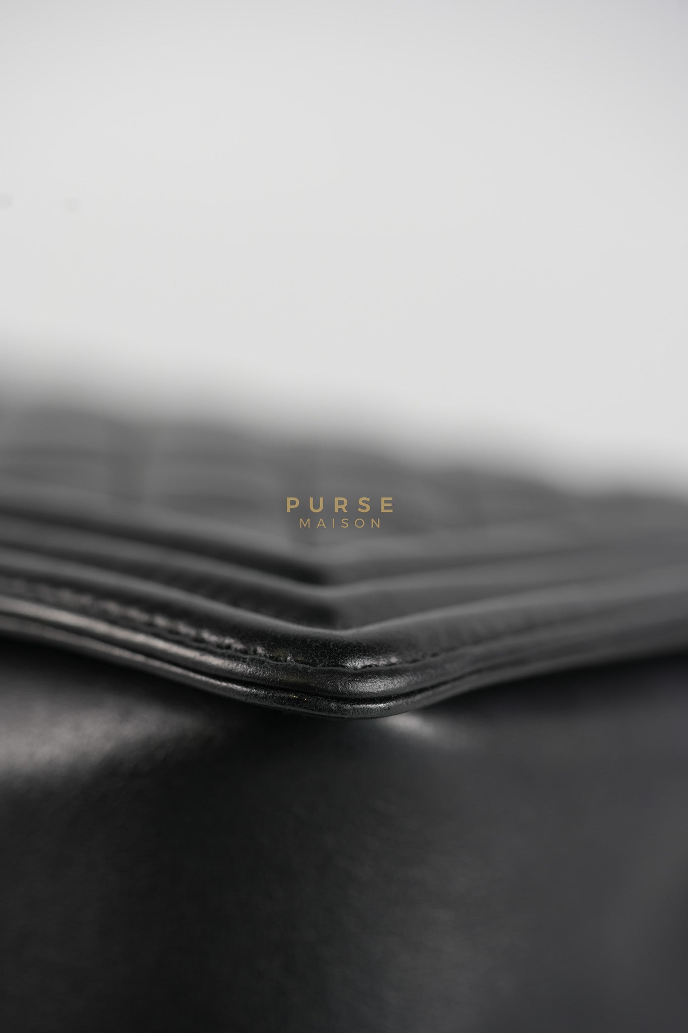 Boy New Medium in Black Quilted Lambskin Leather and Aged Gold Hardware Series 20 | Purse Maison Luxury Bags Shop