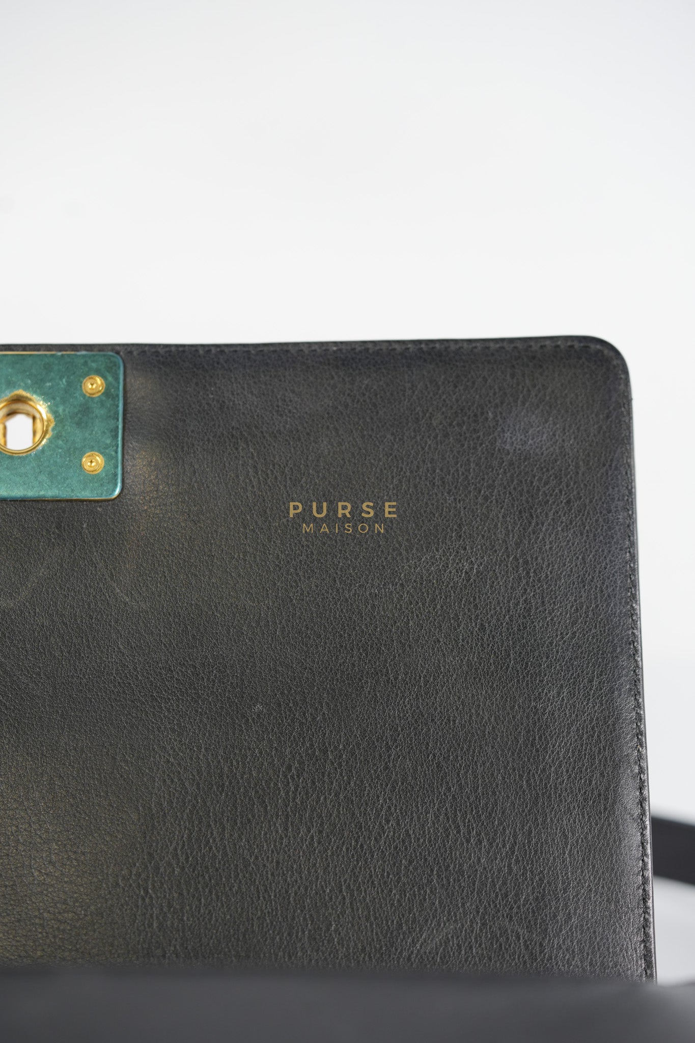 Boy New Medium in Black Quilted Lambskin Leather and Aged Gold Hardware Series 20 | Purse Maison Luxury Bags Shop