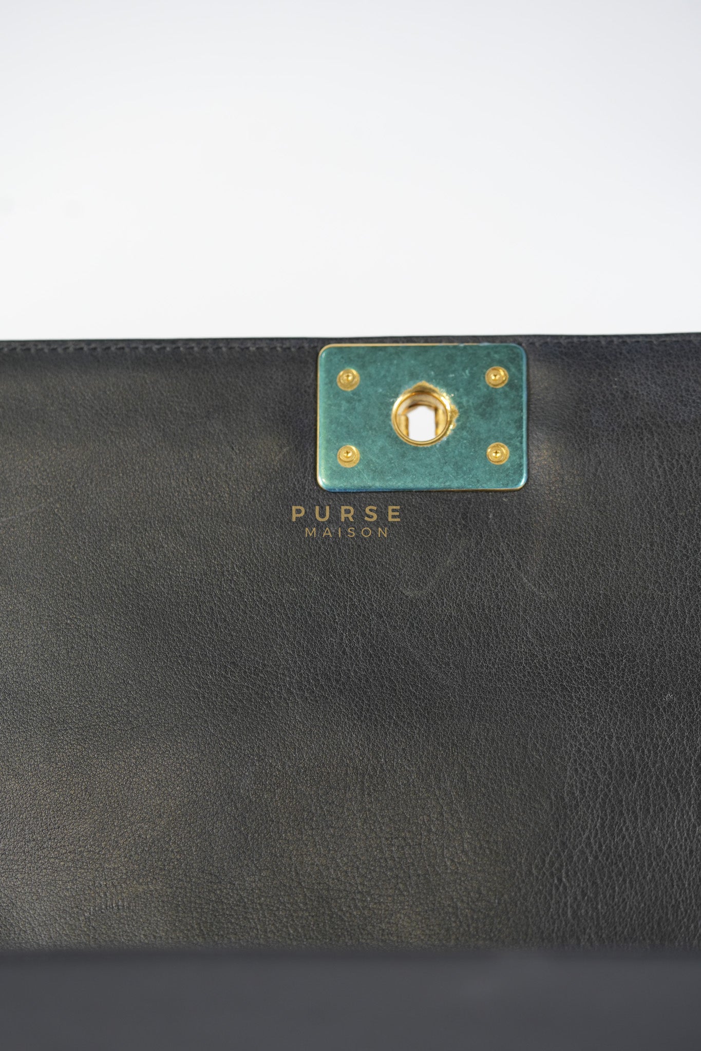 Boy New Medium in Black Quilted Lambskin Leather and Aged Gold Hardware Series 20 | Purse Maison Luxury Bags Shop