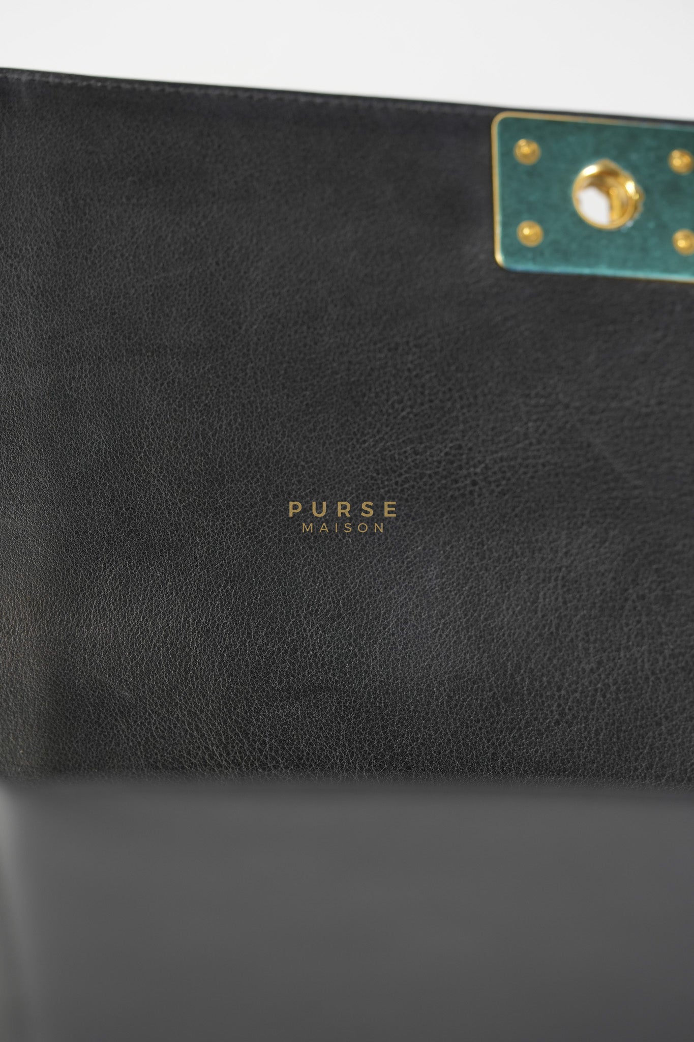 Boy New Medium in Black Quilted Lambskin Leather and Aged Gold Hardware Series 20 | Purse Maison Luxury Bags Shop