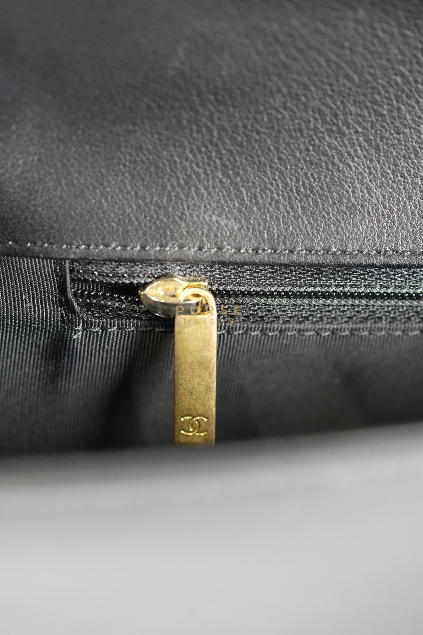 Boy New Medium in Black Quilted Lambskin Leather and Aged Gold Hardware Series 20 | Purse Maison Luxury Bags Shop