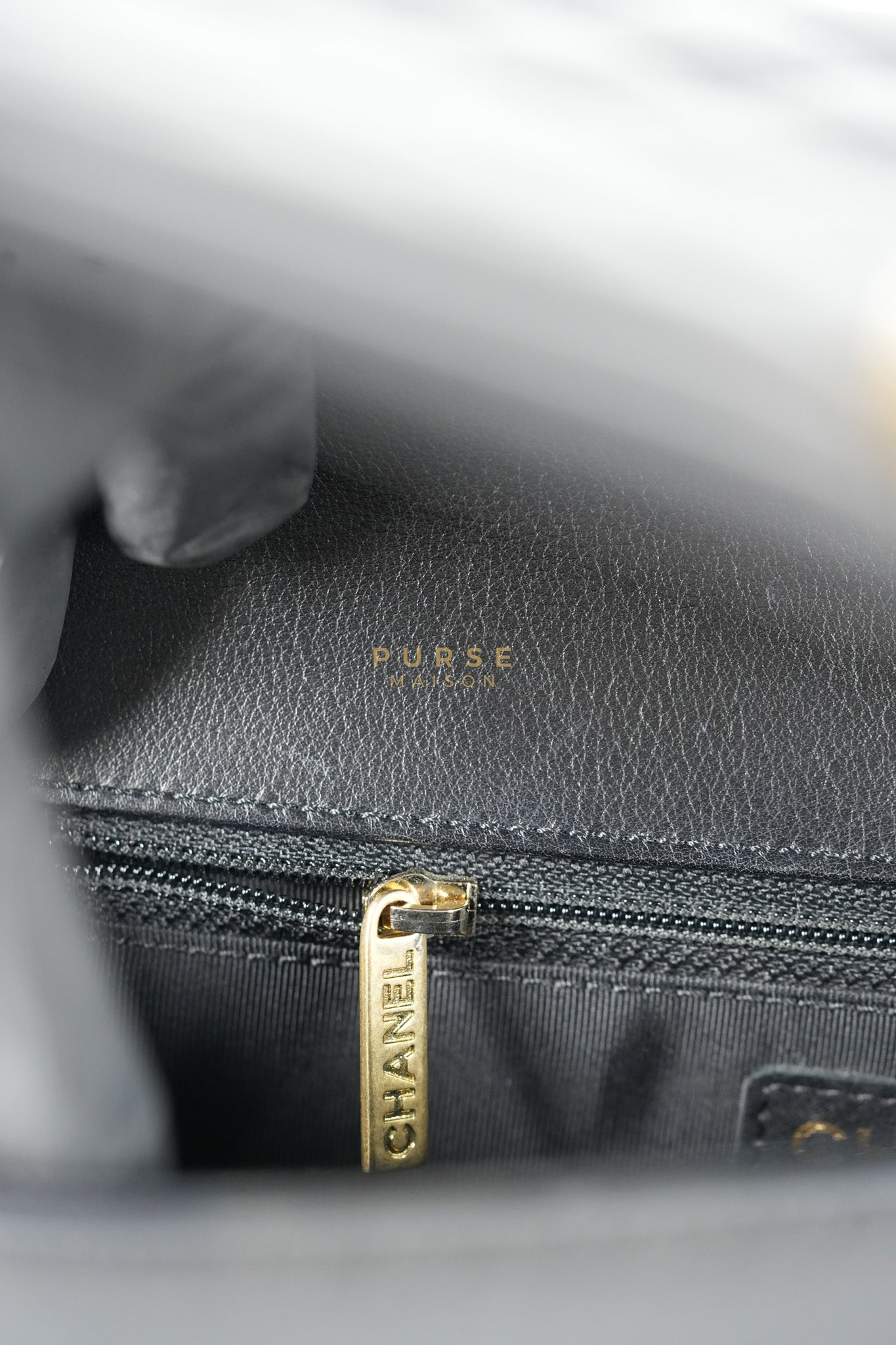 Boy New Medium in Black Quilted Lambskin Leather and Aged Gold Hardware Series 20 | Purse Maison Luxury Bags Shop