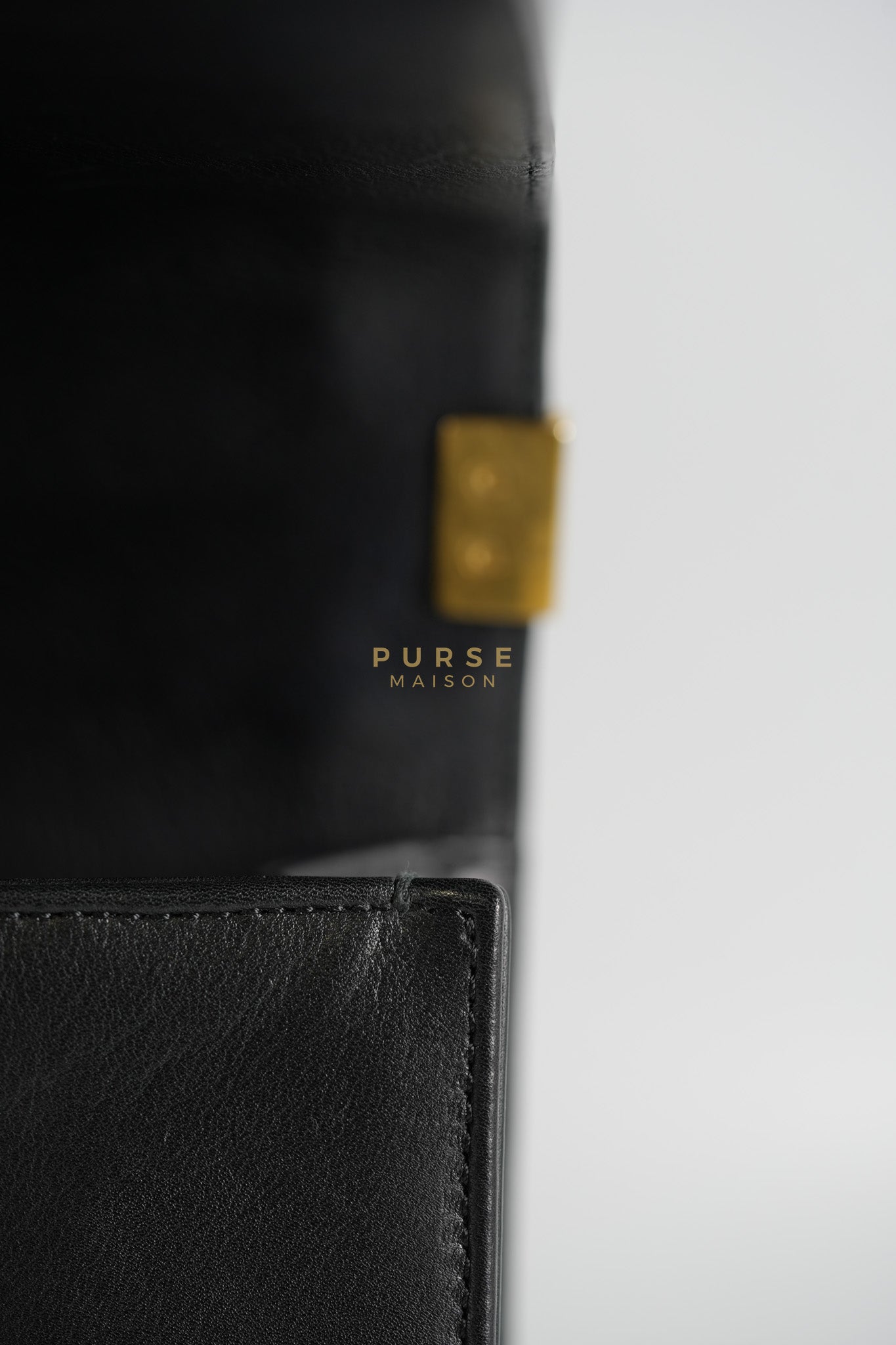 Boy New Medium in Black Quilted Lambskin Leather and Aged Gold Hardware Series 20 | Purse Maison Luxury Bags Shop