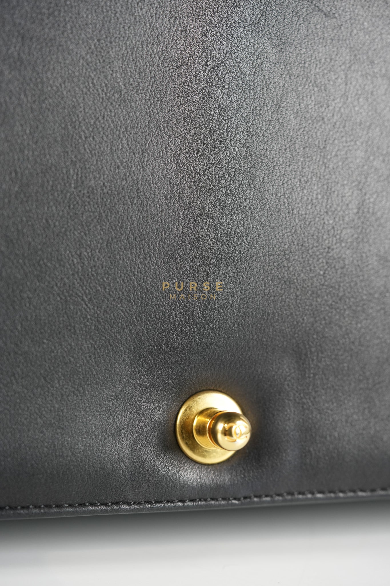 Boy New Medium in Black Quilted Lambskin Leather and Aged Gold Hardware Series 20 | Purse Maison Luxury Bags Shop