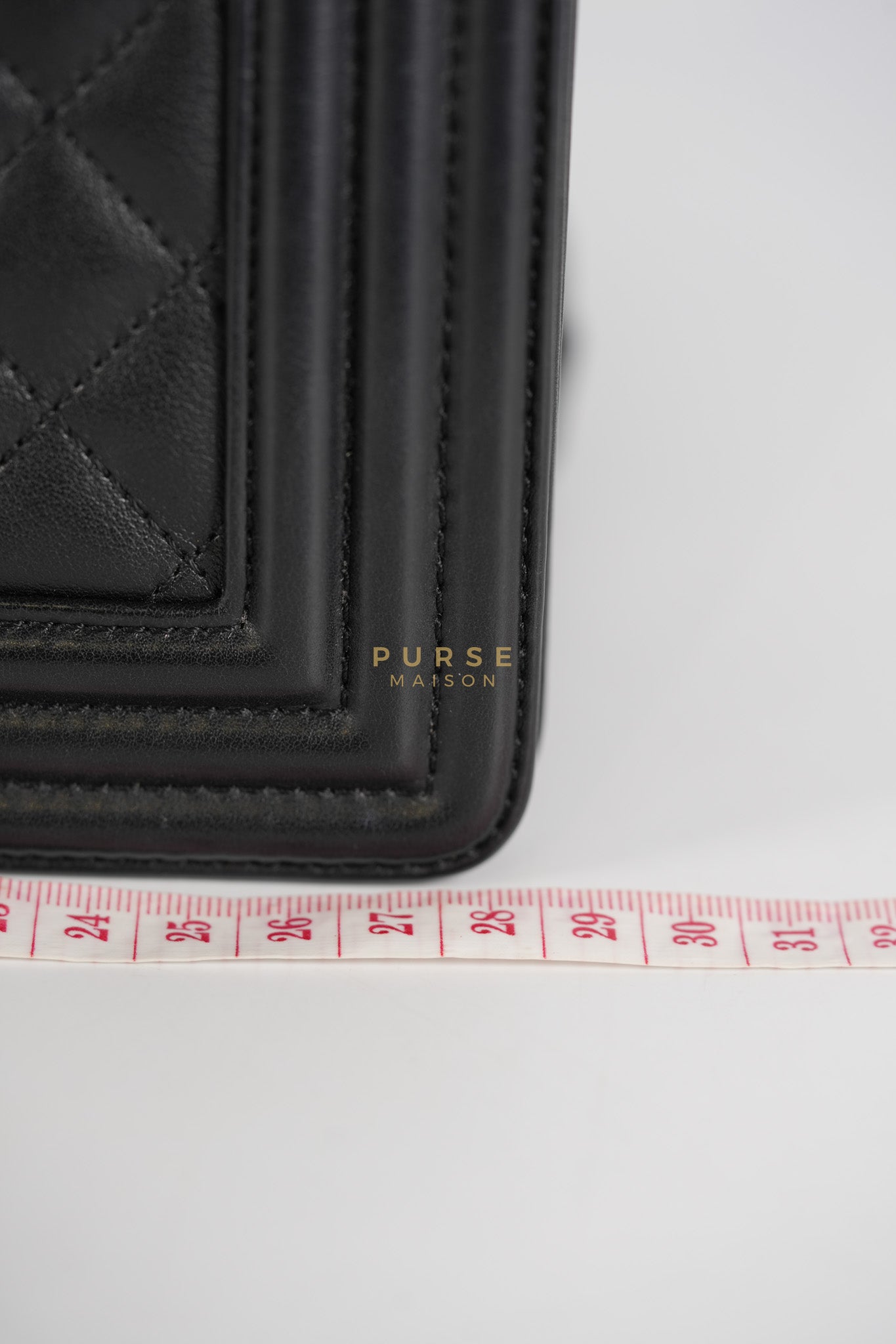 Boy New Medium in Black Quilted Lambskin Leather and Aged Gold Hardware Series 20 | Purse Maison Luxury Bags Shop