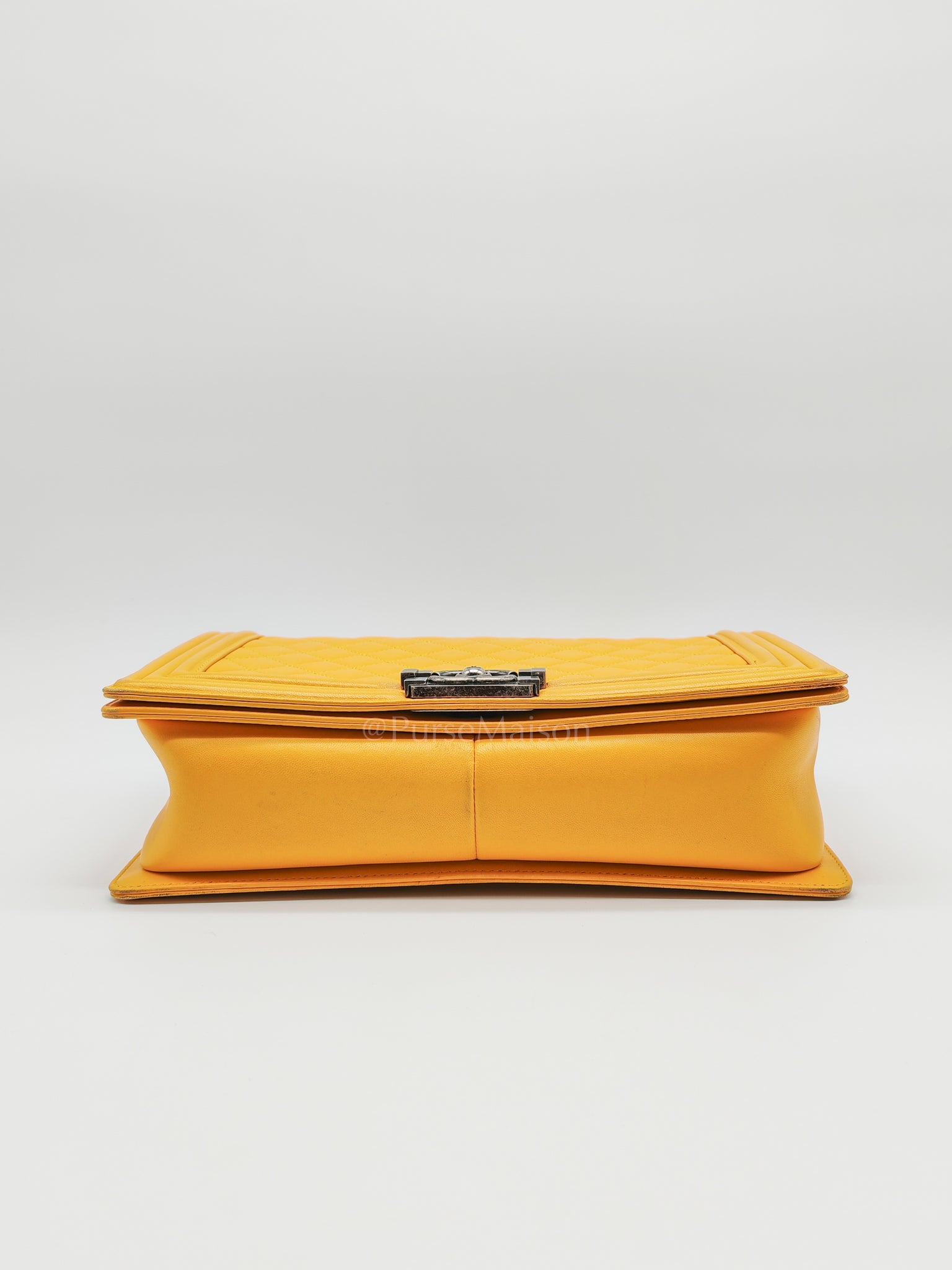 Boy New Medium in Yellow Quilted Lambskin Leather and Ruthenium Hardware Series 20 | Purse Maison Luxury Bags Shop