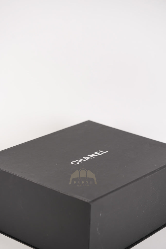 Boy New Medium Metallic Gray Calfskin Leather in Ruthenium Hardware Series 20 | Purse Maison Luxury Bags Shop