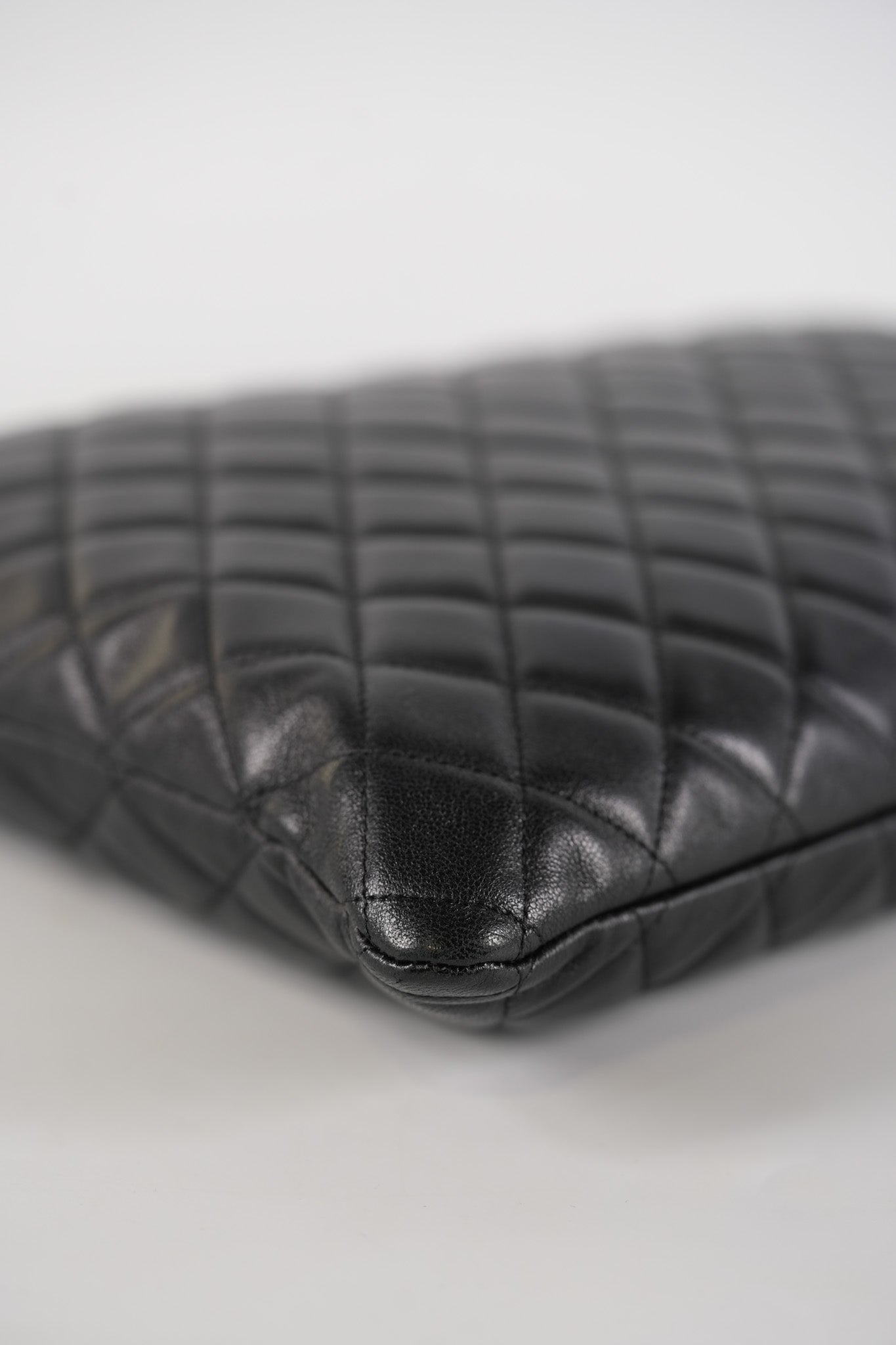Boy O Case Clutch Bag in Black Quilted Calfskin Leather & Light Gold Hardware Series 26 | Purse Maison Luxury Bags Shop